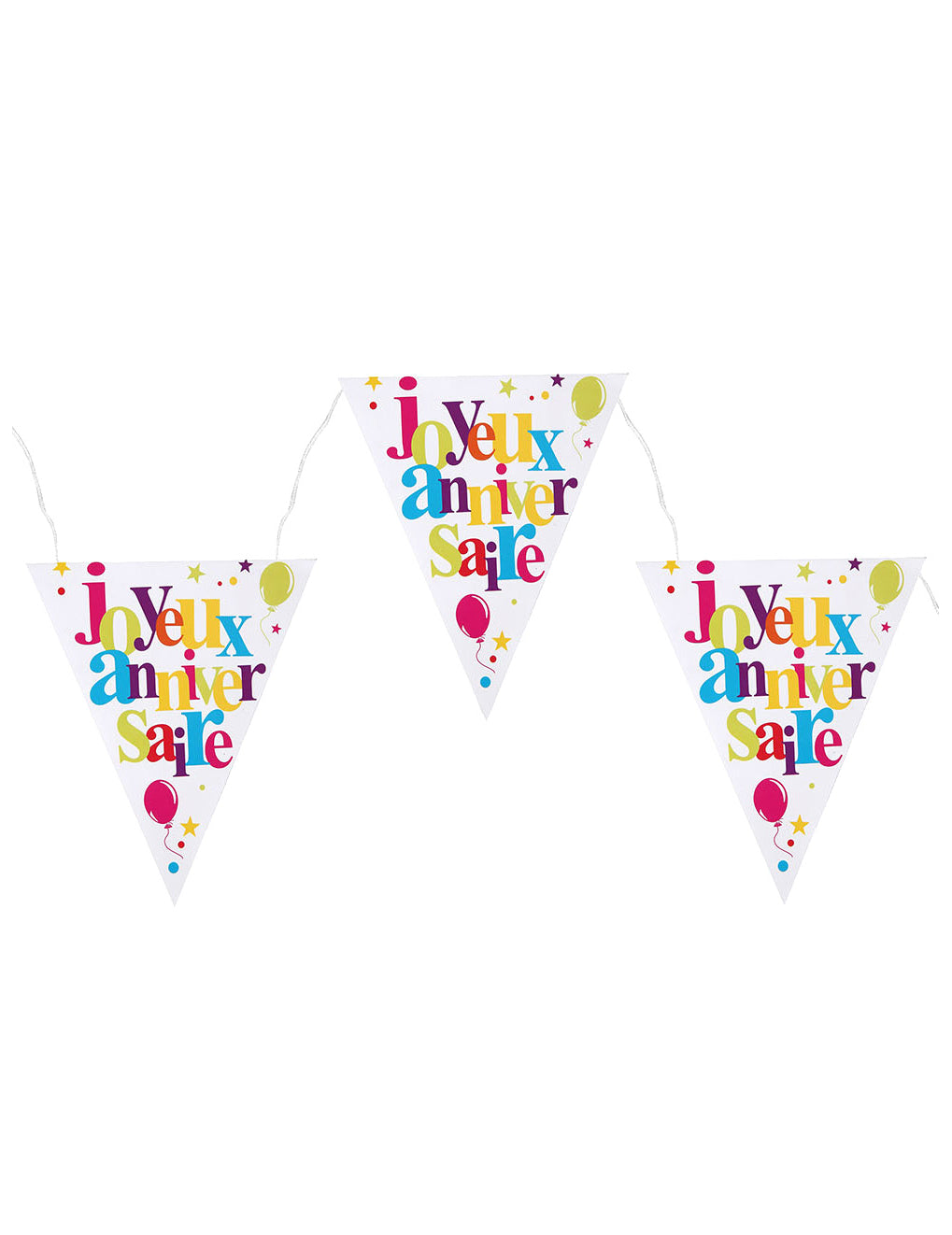 Slavnostní narozeninová girlanda s girlandou 26 x 22 cm 3 m