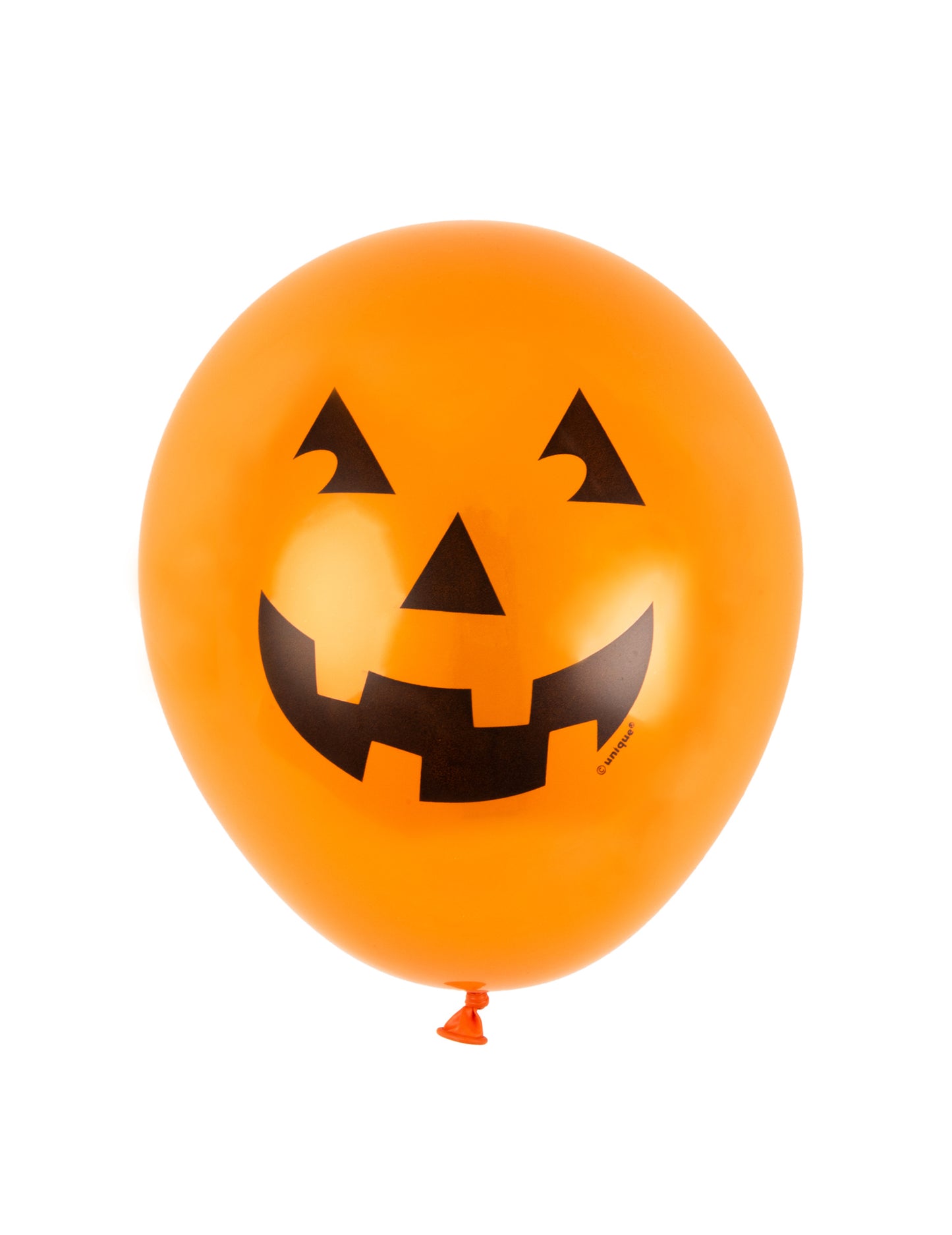 Oranžový balón s usmívající se dýní z latexu na Halloween