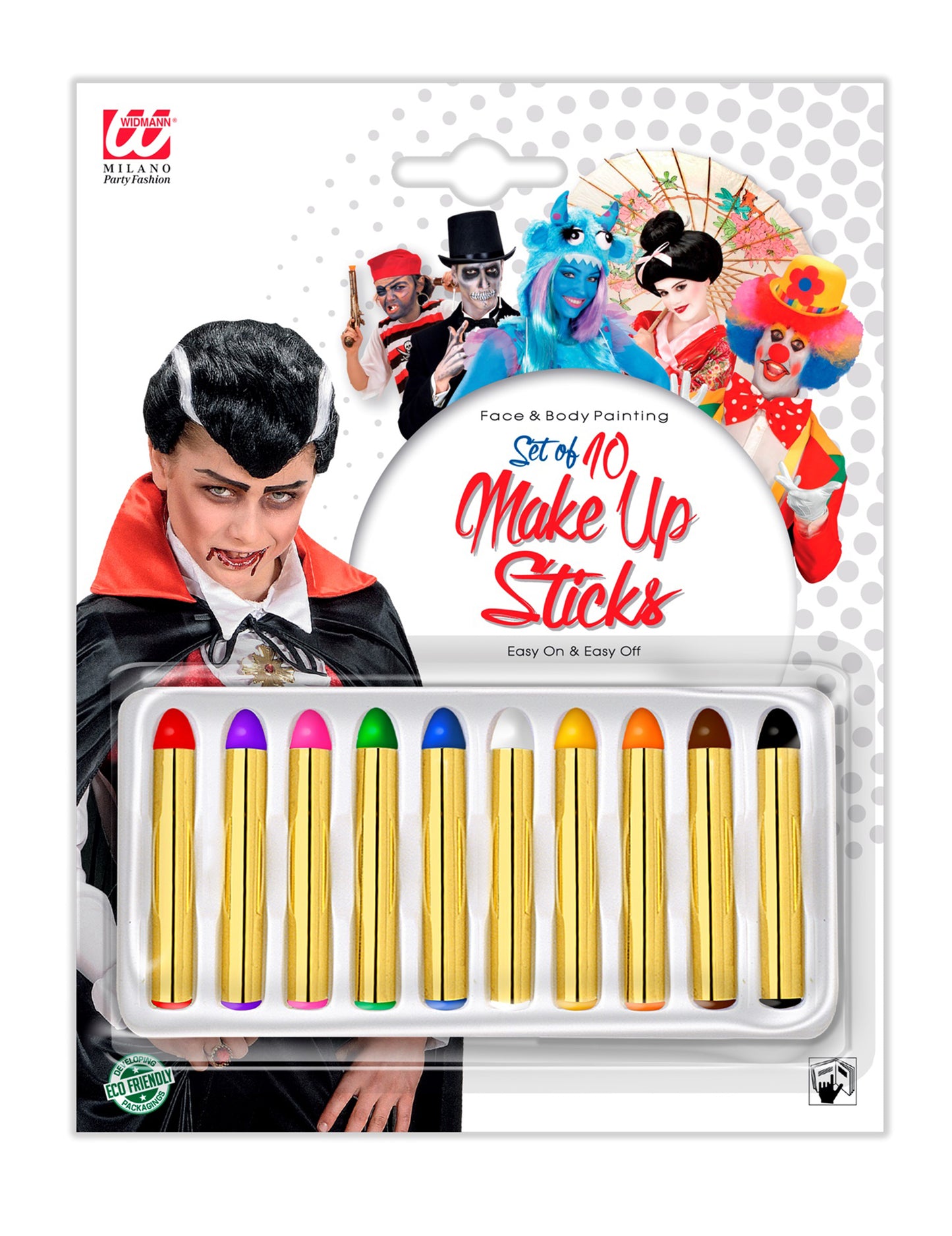 10 vícebarevných tužek na líčení