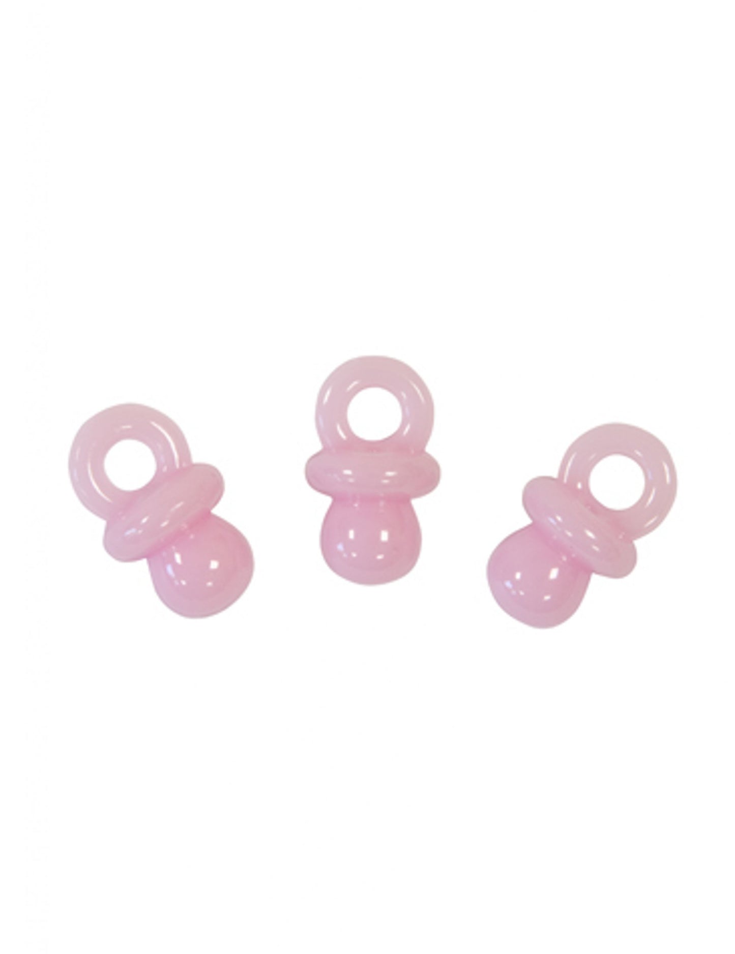 10 dekorací na stůl se vzorem růžového dudlíku 2 cm pro miminko