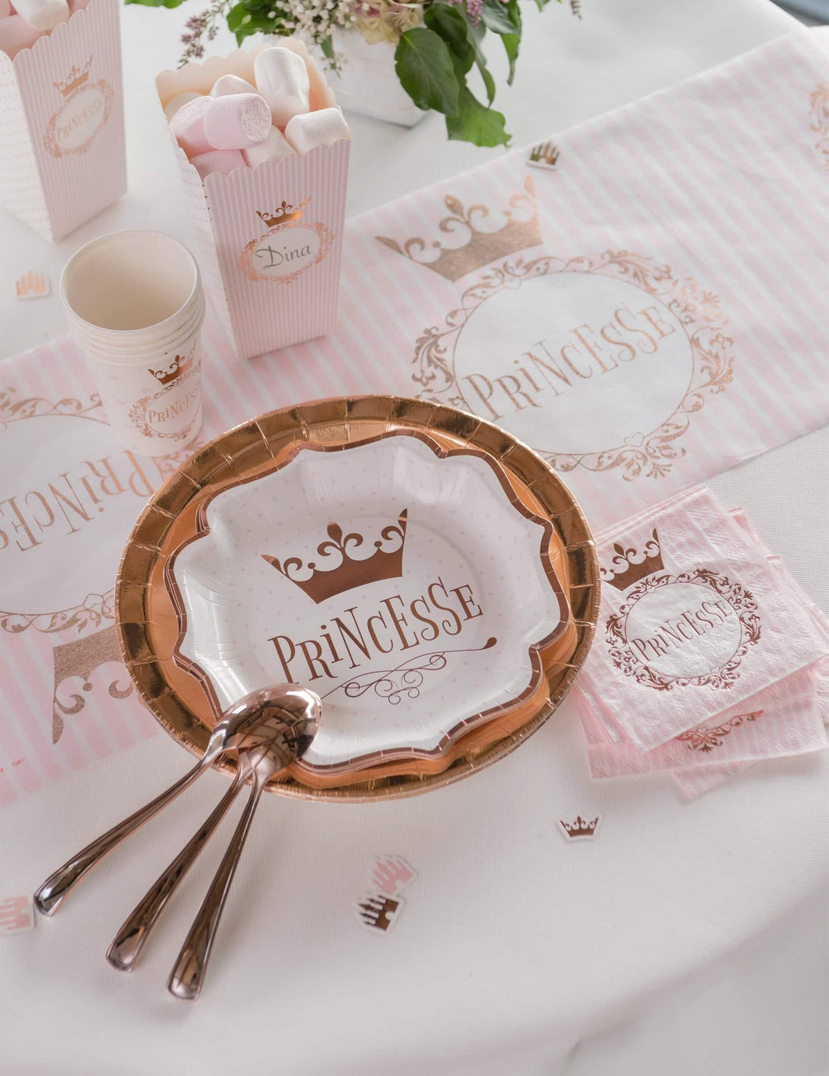 Mise en situation des gobelets Princesse