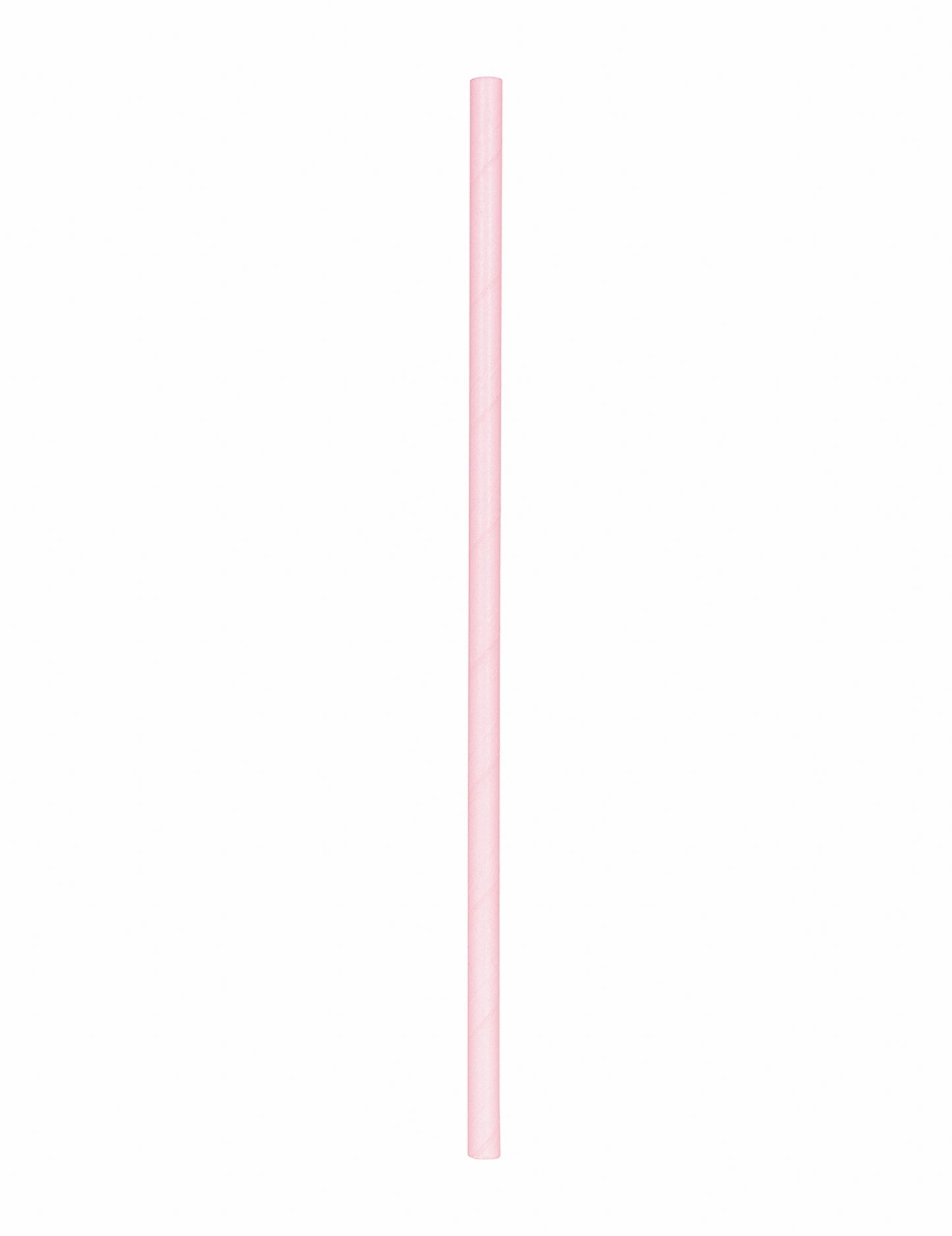 10 růžových kartonových brček s motivem koně 20 cm
