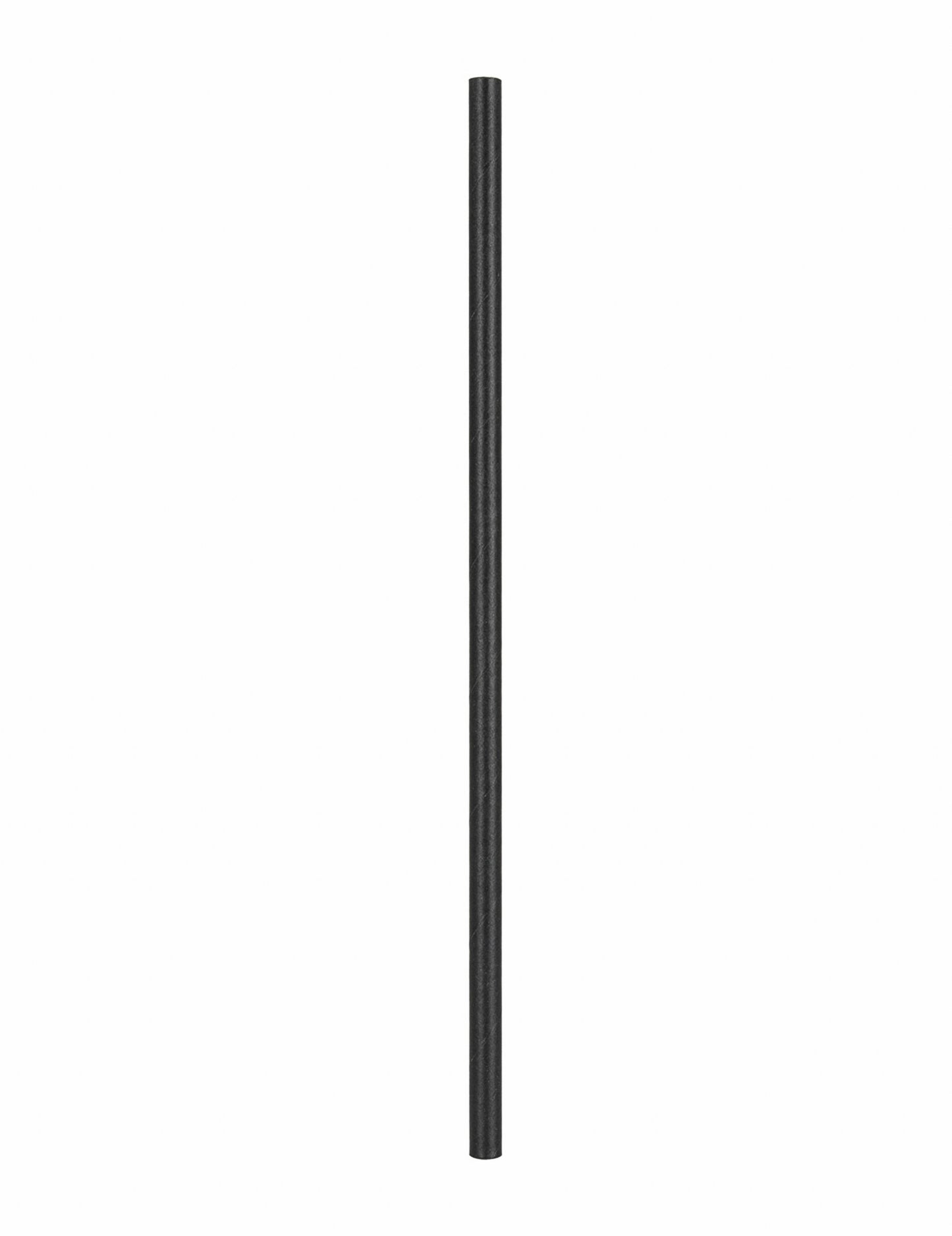 10 Černých pirátských lepenkových brčka 20 cm