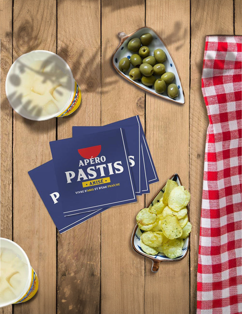 10 malých aperitivových ubrousků