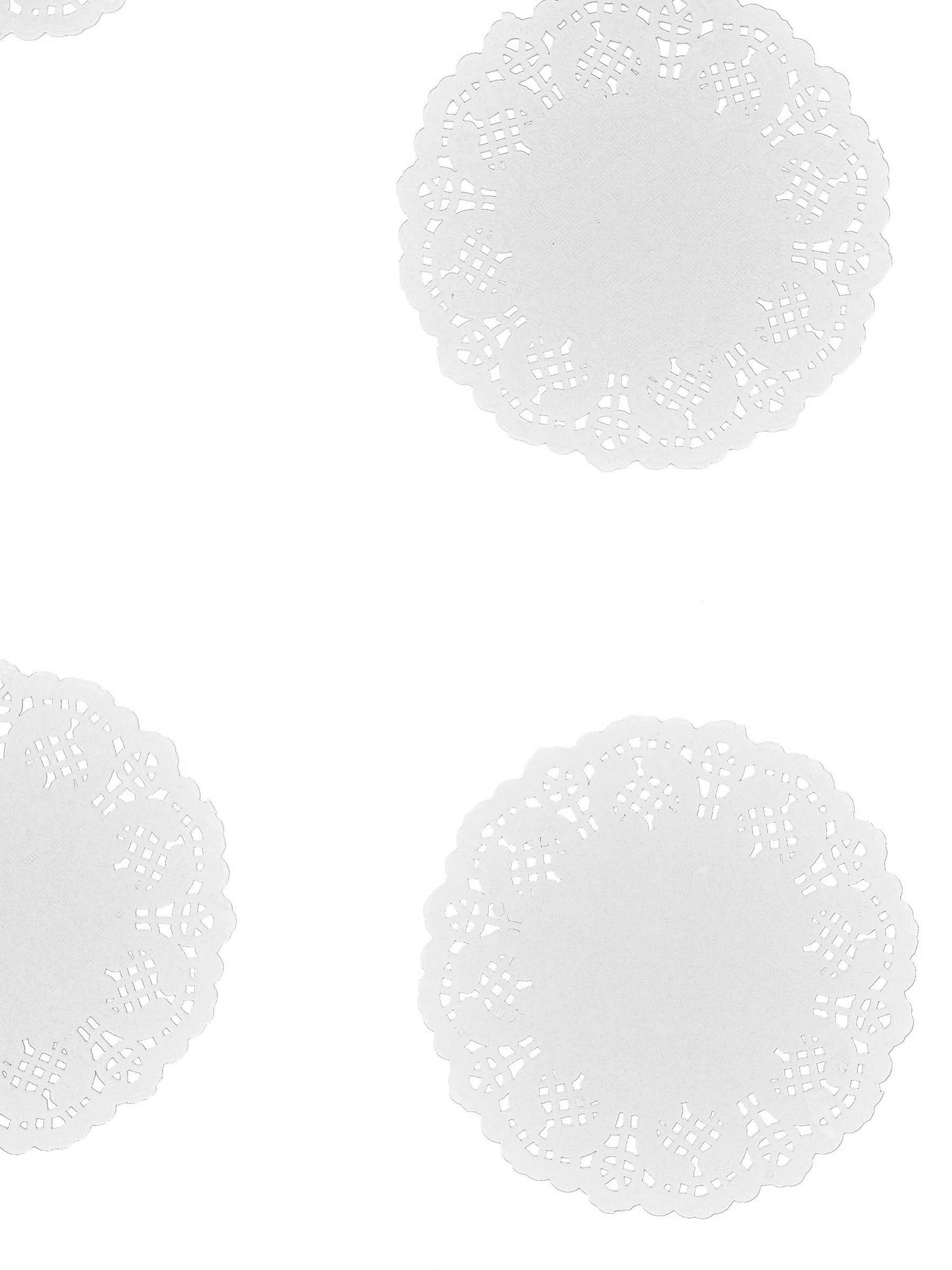 10 malých bílých papírových krajkových ubrousků 11,5 cm