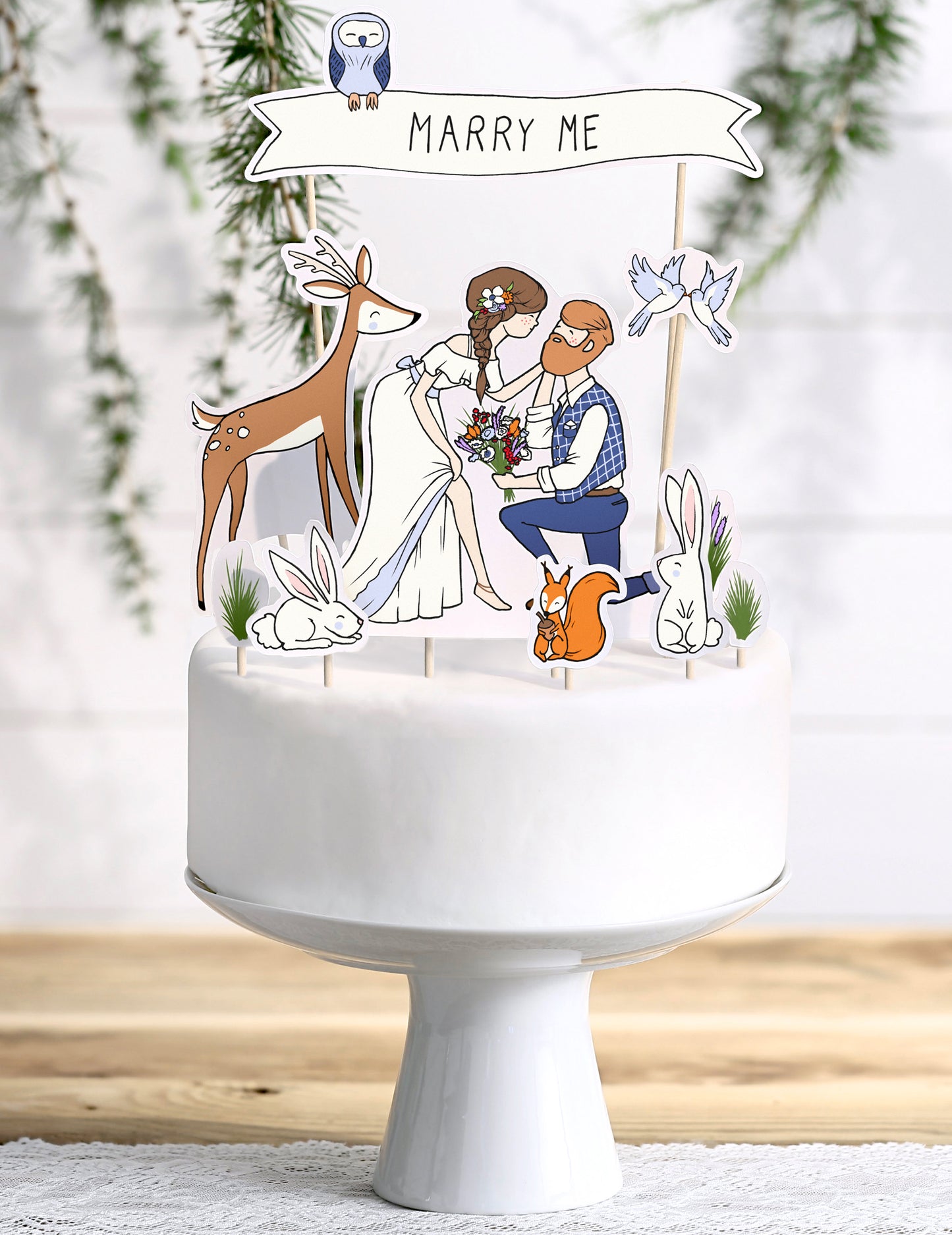 10 výběrů přírodního svatebního dortu 7.3 venkovský dekor