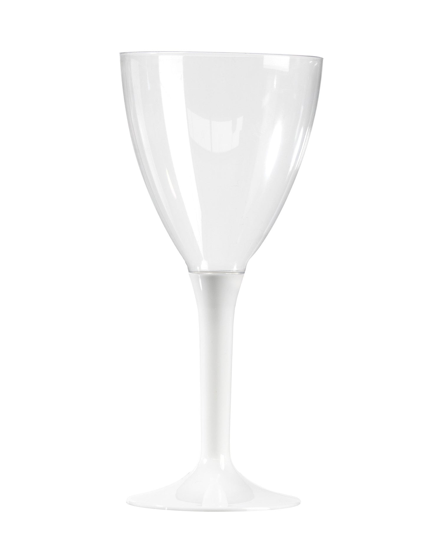 10 bílých plastových sklenic na víno