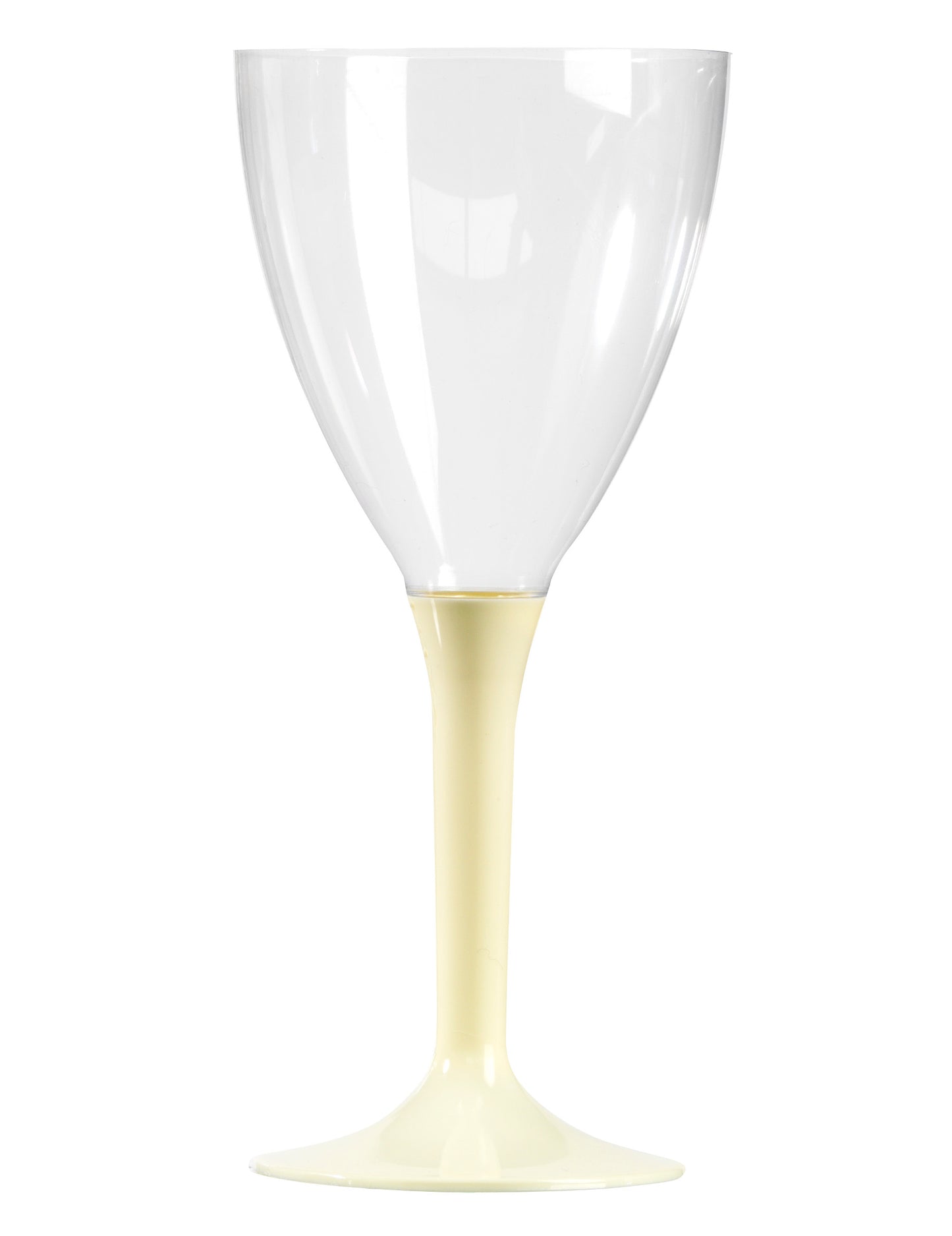 10 plastových sklenic na víno se stopkou ze slonoviny 160 ml