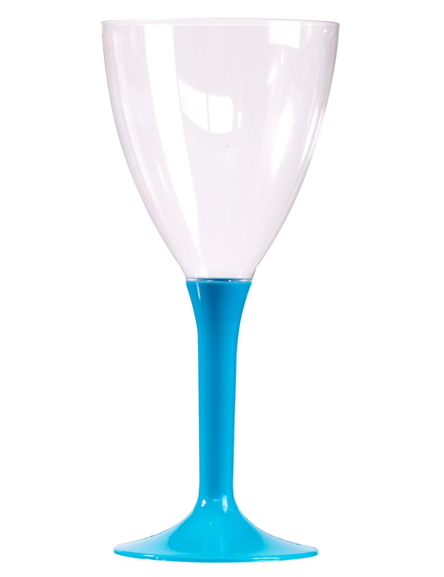 10 tyrkysových sklenic na víno na stopce 160 ml na párty