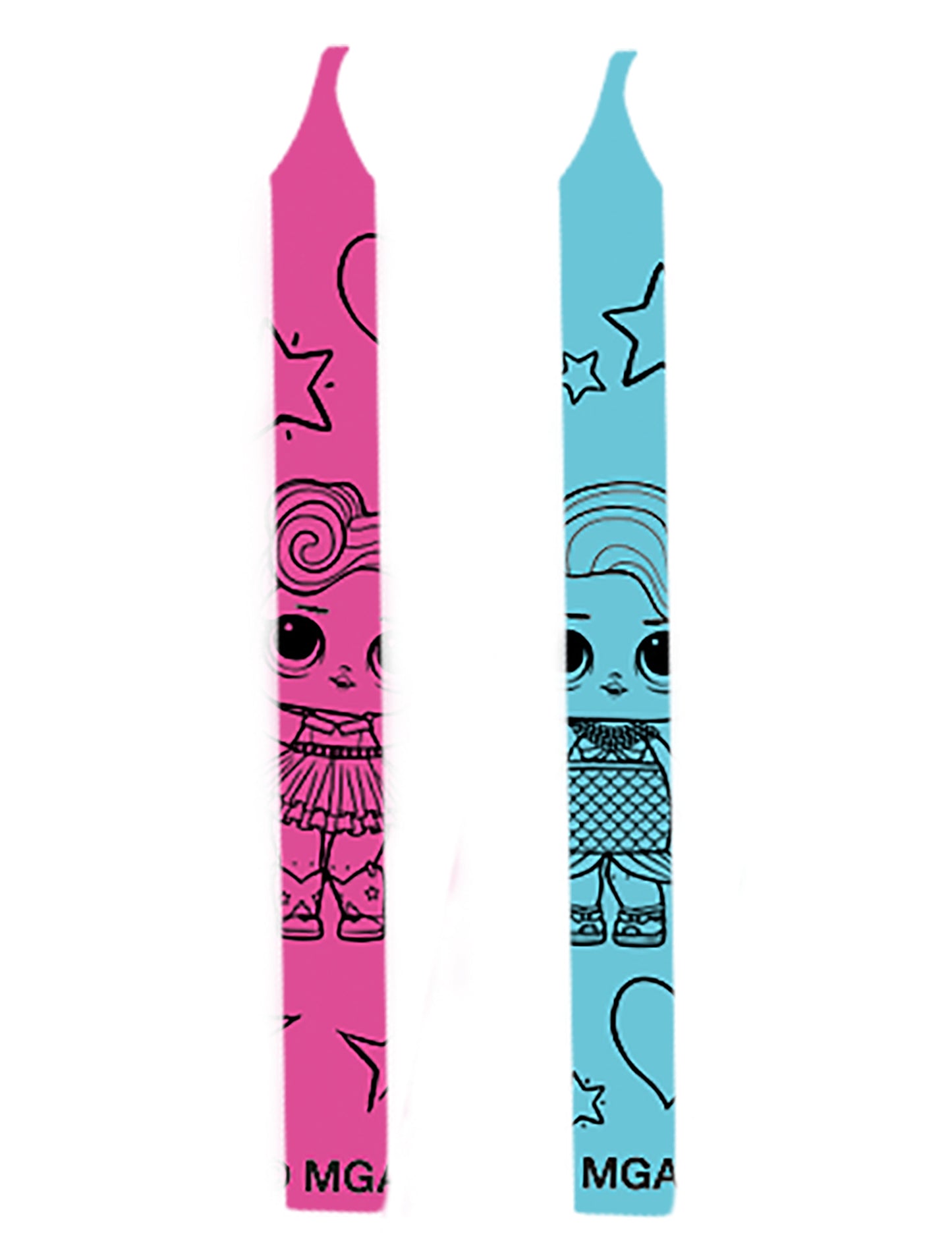 12 narozeninových svíček LOL 6 s držáky cm