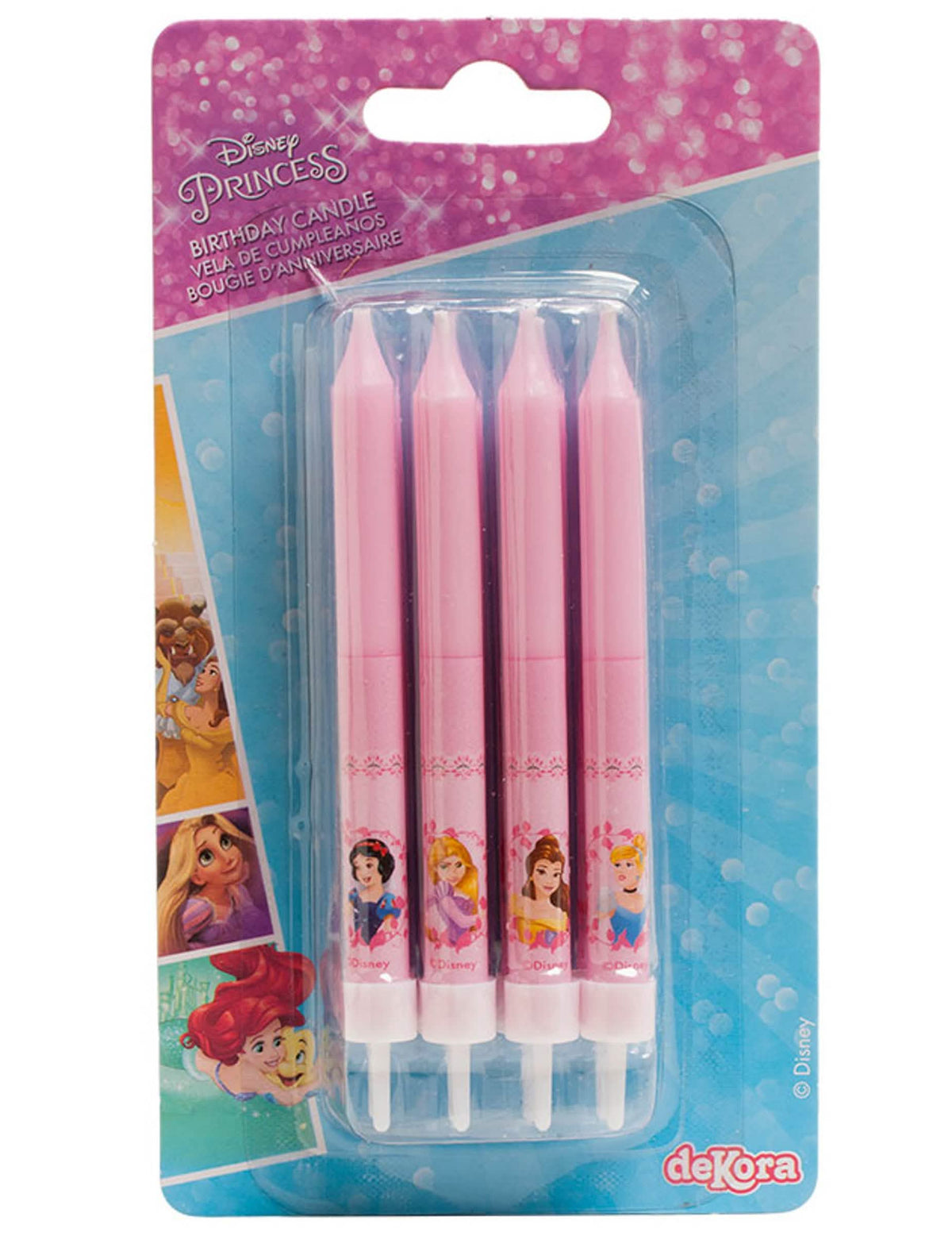 Pohled na balení narozeninových svíček Disney princezny