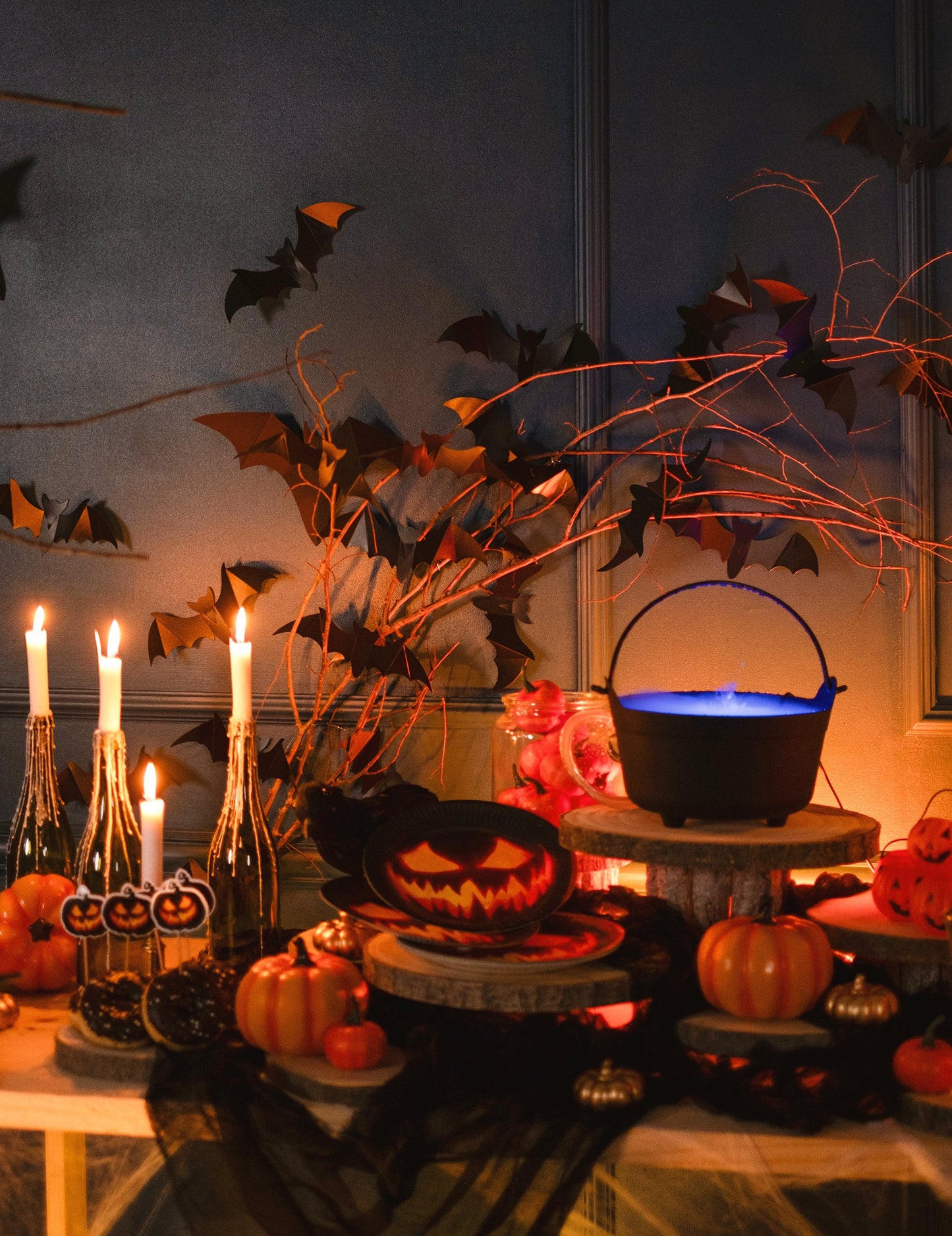 12 Dekorativní nástěnné netopýry 15 cm