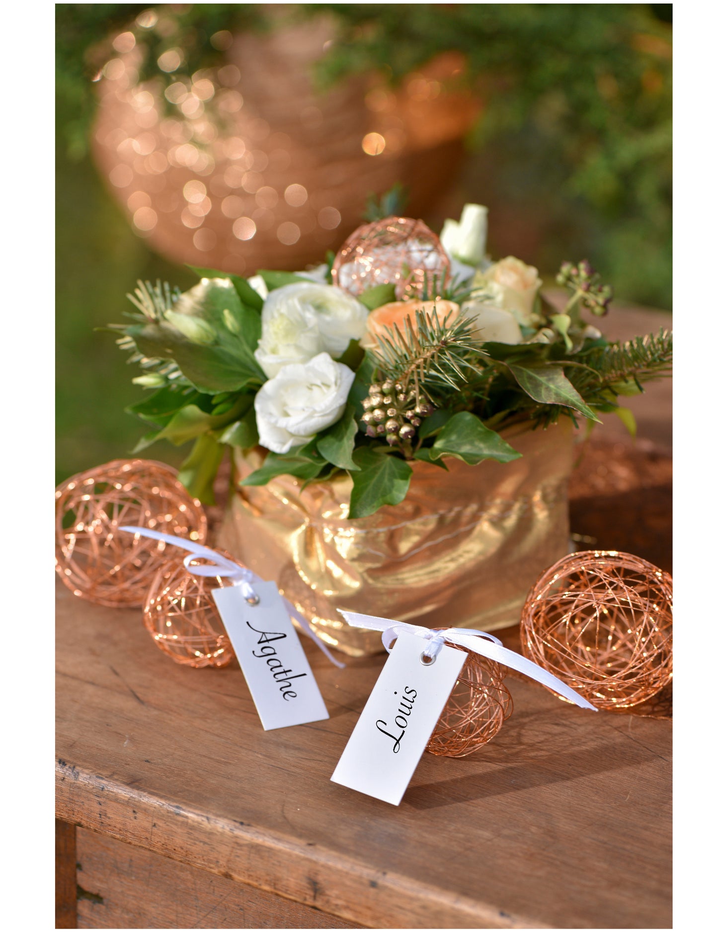 12 obdélníkových karet s bílou stuhou 3 x 7 cm kartonové štítky