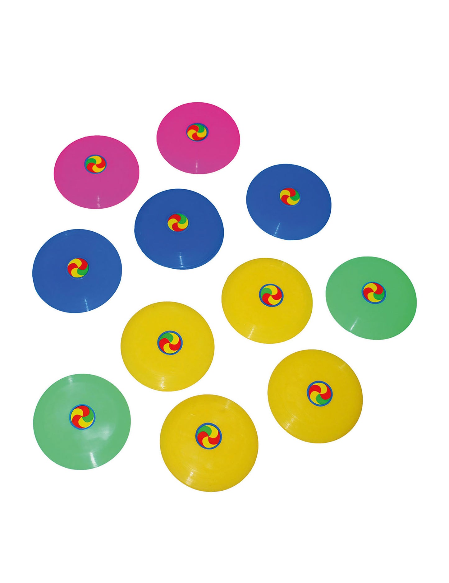 12 Mini Colored Frisbee 7 cm