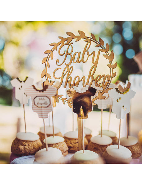 12 růžových, bílých a zlatých malých zázraků 12 cm pro miminko