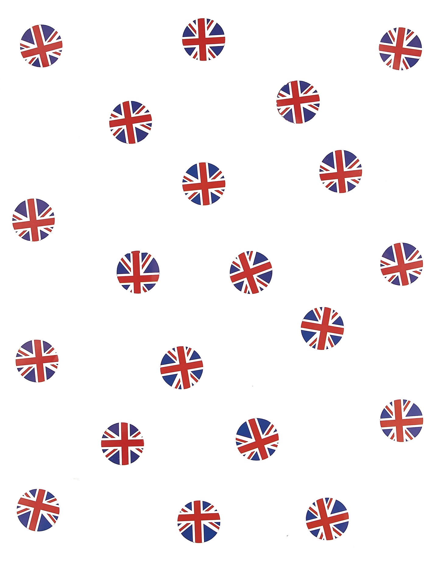 150 stolních konfet s britskou vlajkou