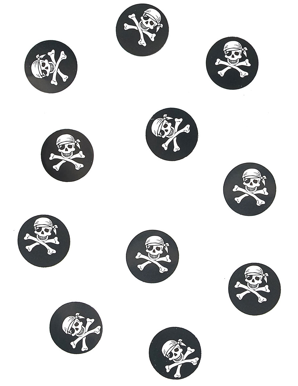 150 pirátských stolních konfet 2,5 cm