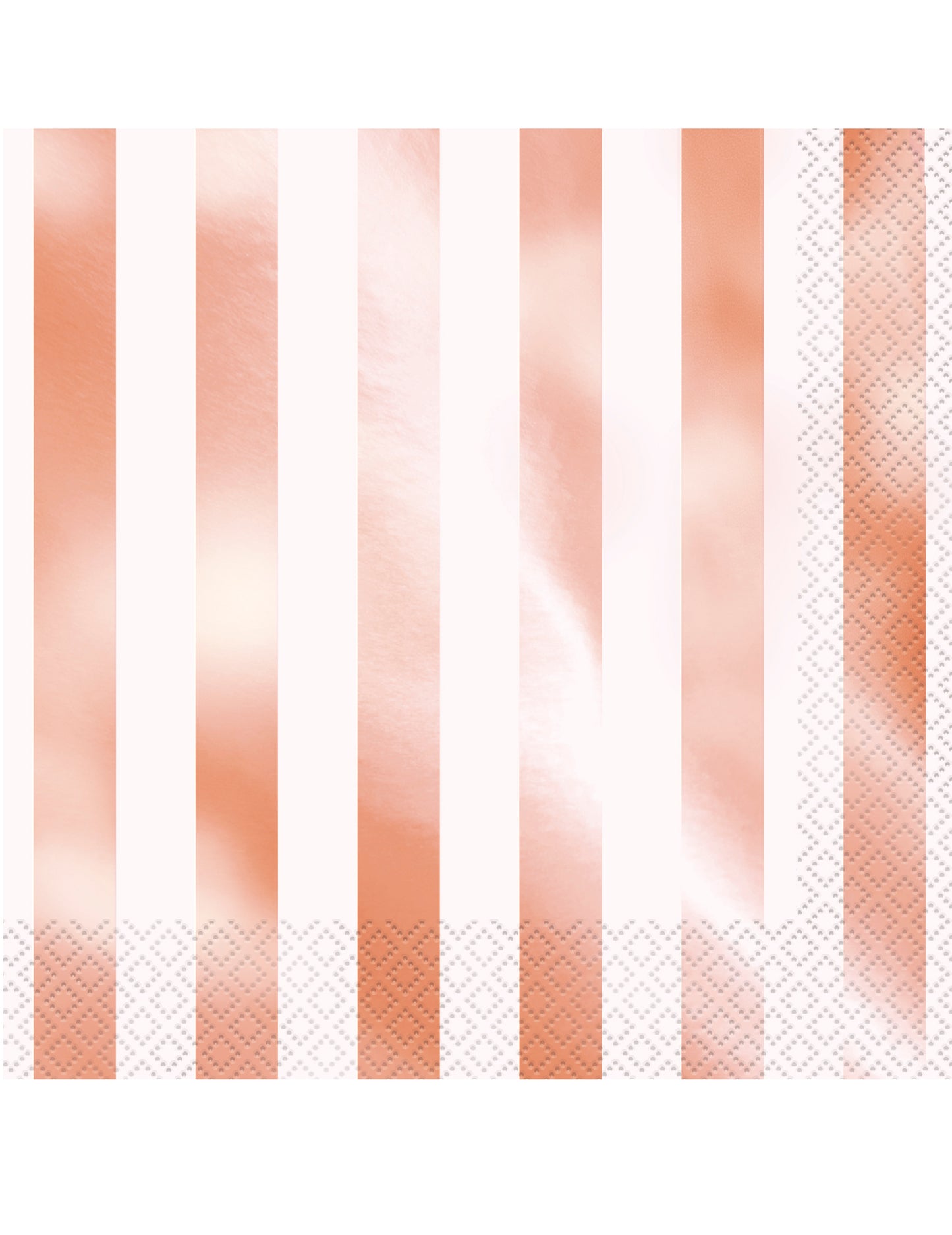 Serviettes en papier à rayures rose gold