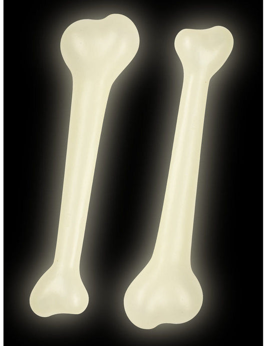 Effet lumineux dans l'obscurité du lot de 2 os phosphorescents