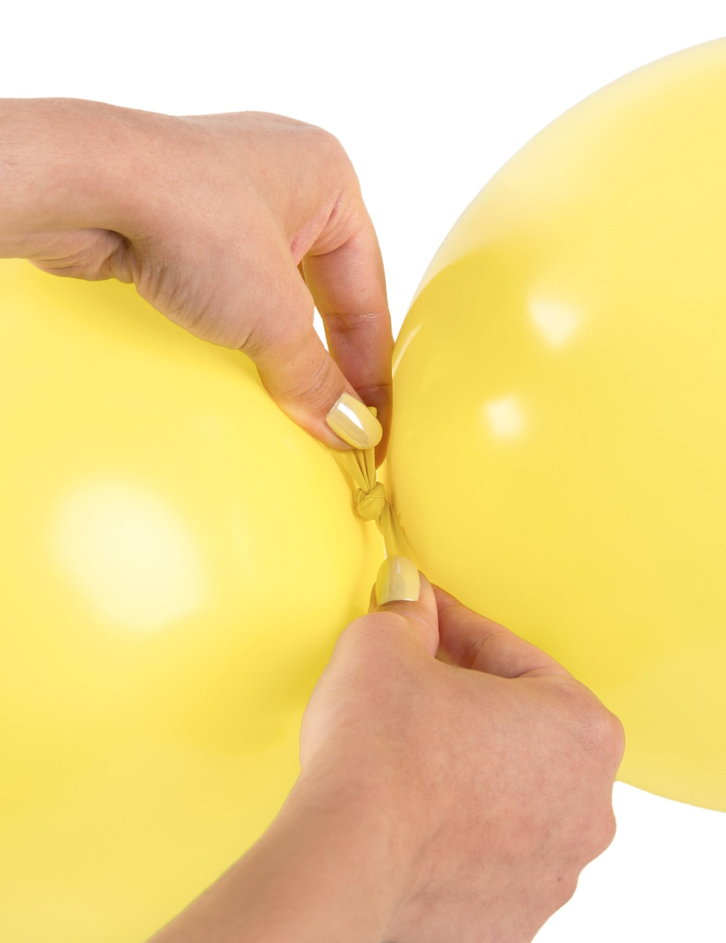 20 Ballons gonflables Jaune pastel à relier 28 cm