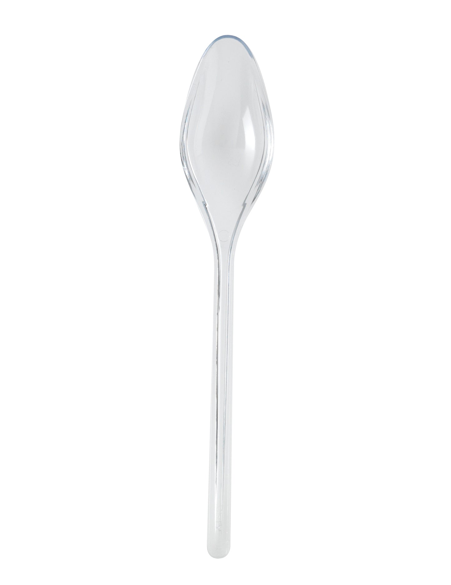20 křišťálových plastových dezertních lžiček 14 cm
