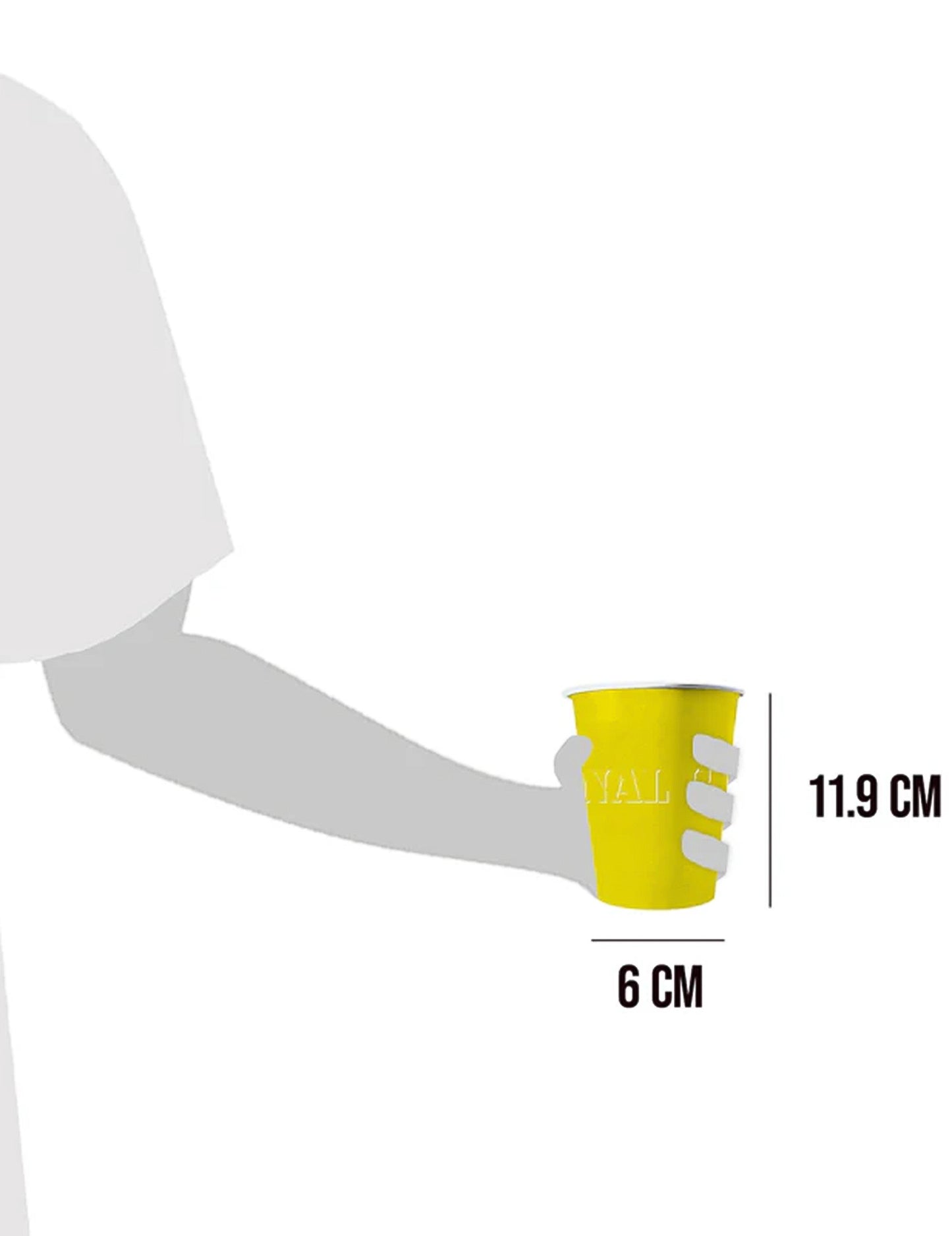 20 amerických žlutých recyklovatelných kartonových kelímků o objemu 53 cl