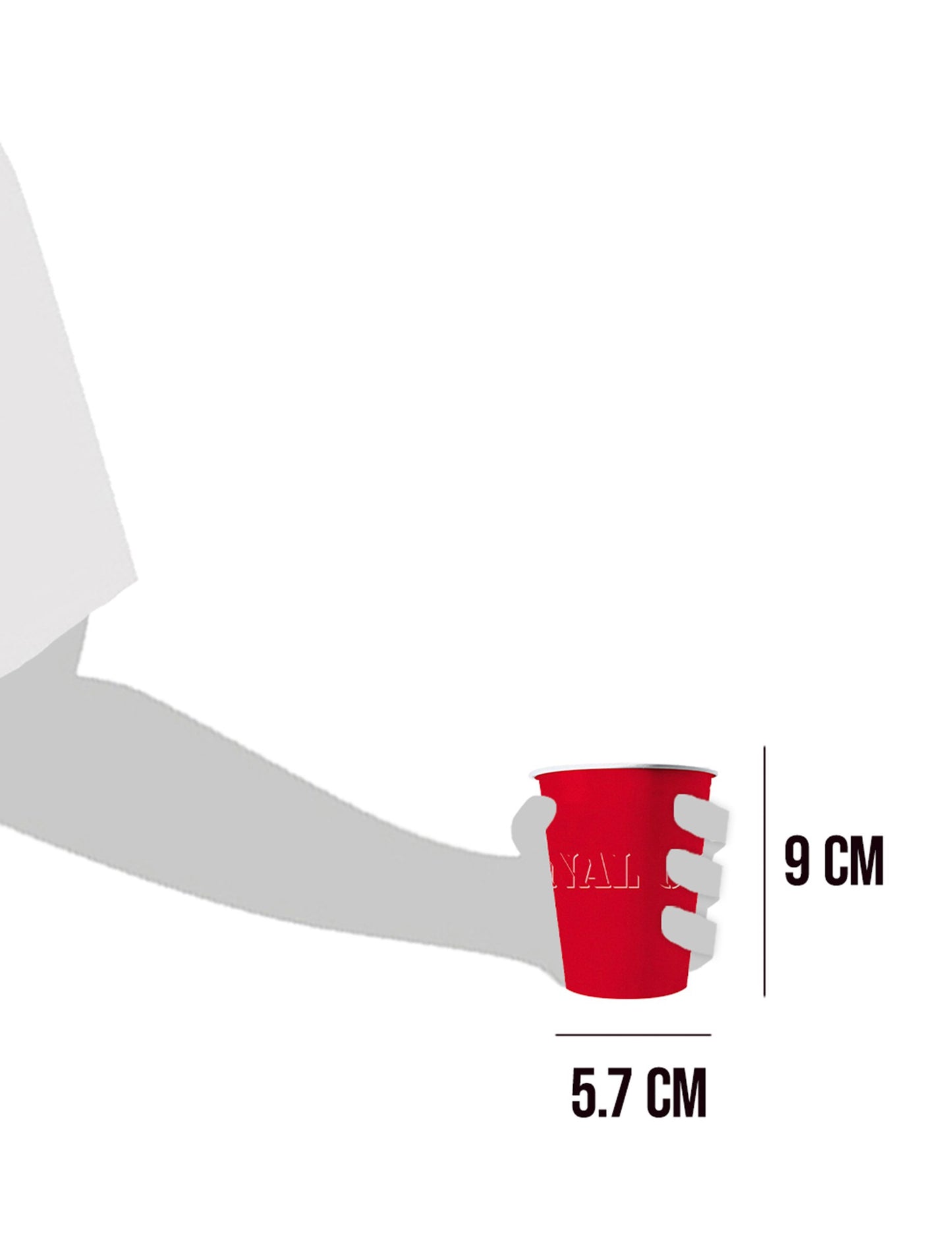 20 amerických pohárů červená recyklovatelná lepenka 25 cl