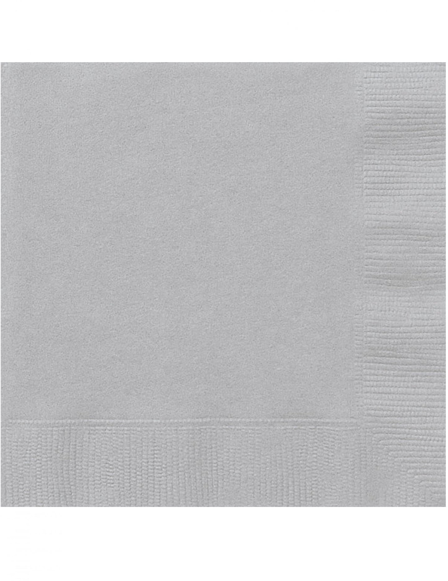 20 malých stříbrných papírových ubrousků 25 x 25 cm