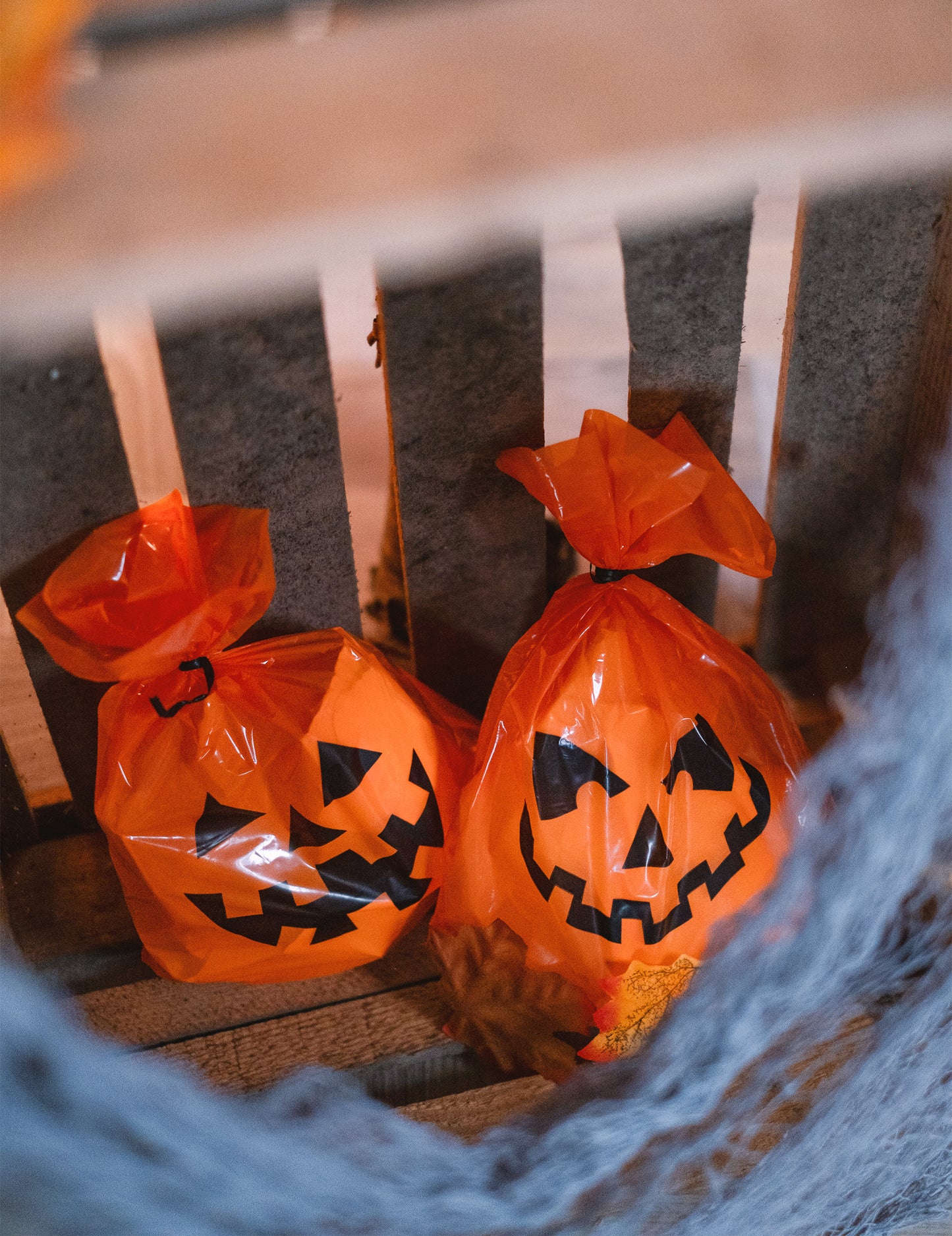 20 plastových sáčků s motivem dýně 15 x 20 cm