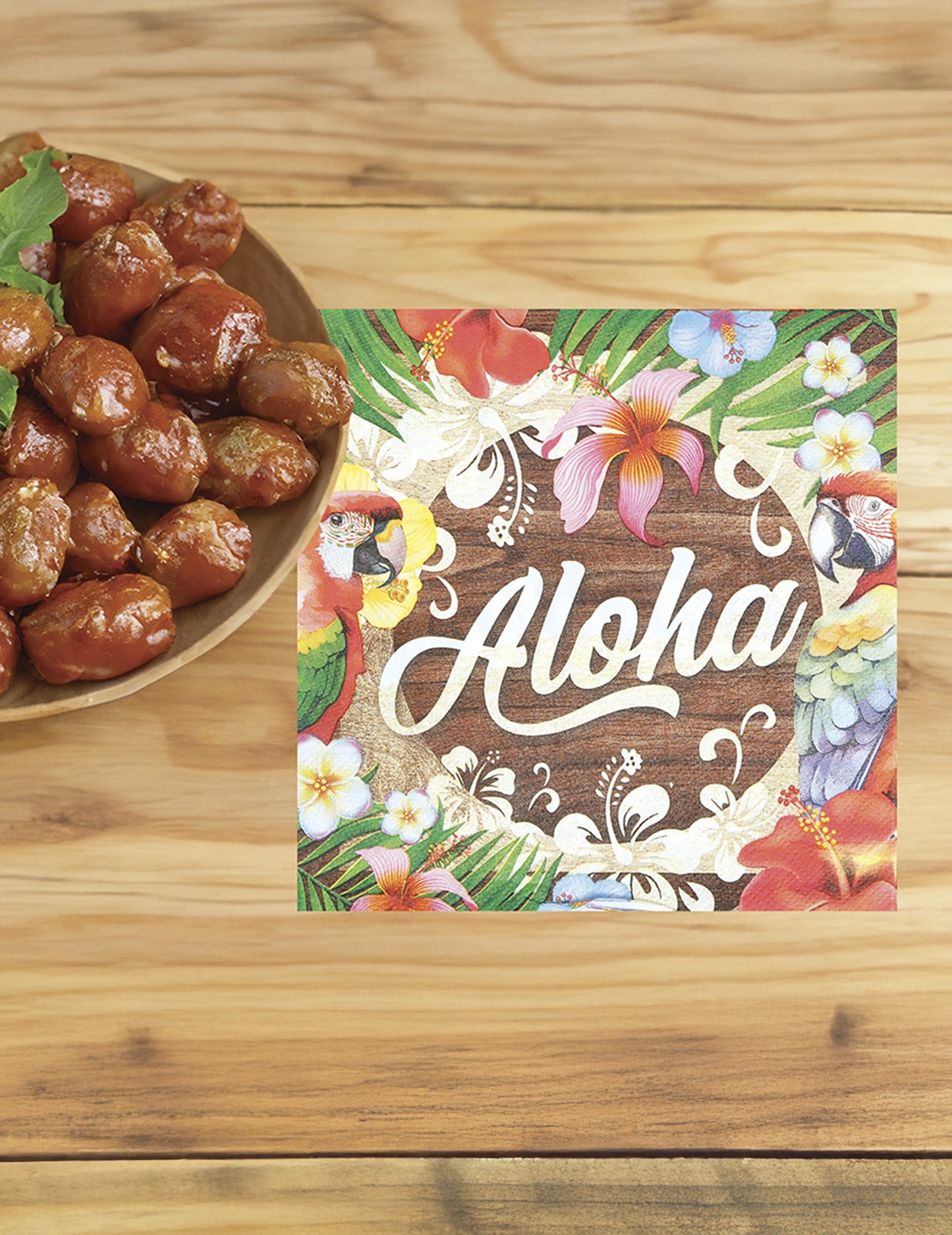 20 Serviettes Aloha Hawaï 16 x 16 cm