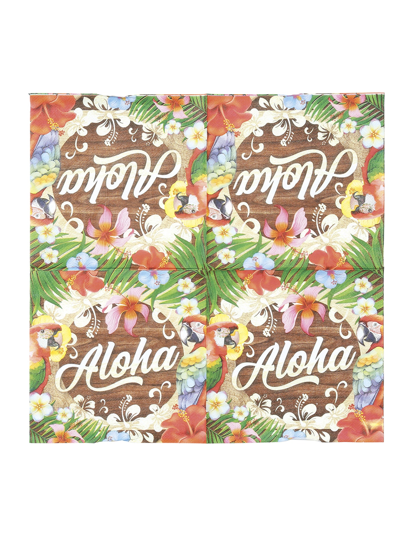 20 Serviettes Aloha Hawaï 16 x 16 cm