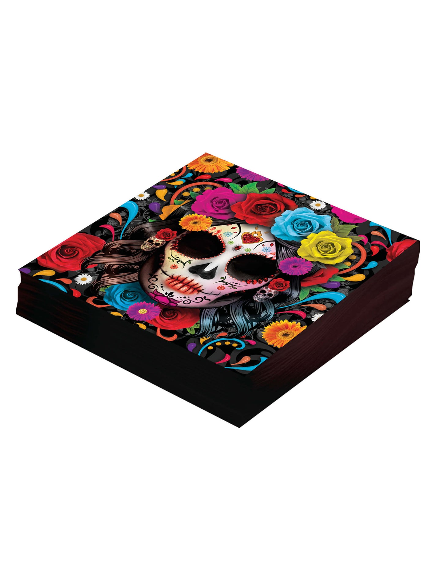 12 ubrousků Catrina Dia de los Muertos 16 x 16 cm