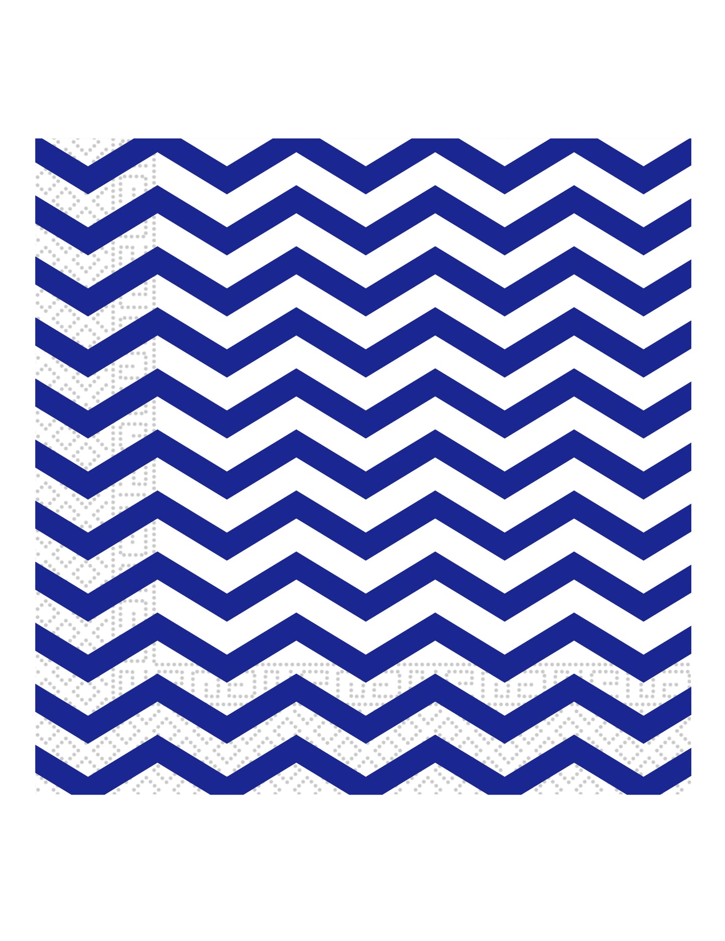 20 královsky modrých papírových ubrousků Chevron 33 x 33 cm