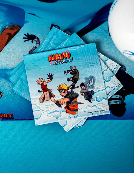 20 papírových ubrousků Naruto Shippuden™ 33 x 33 cm