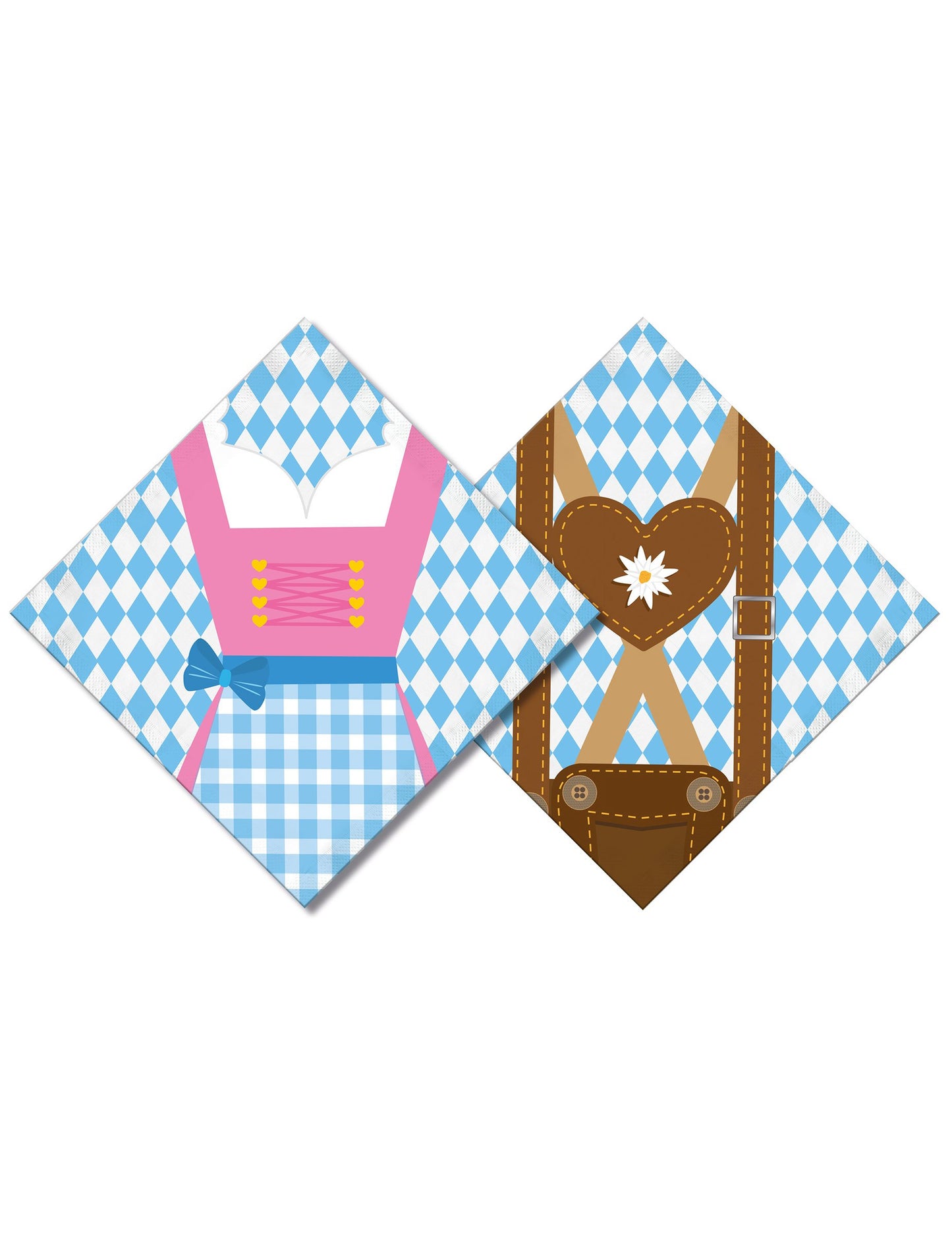 20 papírových ubrousků s oktoberfestovou tématikou 33 x 33 cm