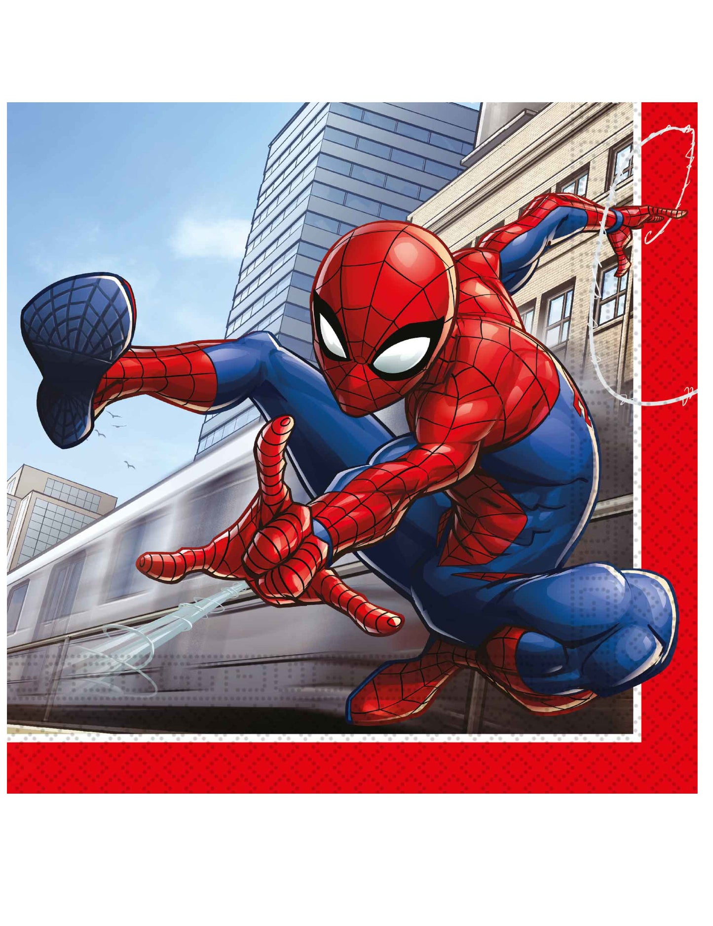 20 papírových ubrousků s motivem Spidermana a Fightera 33 x 33 cm