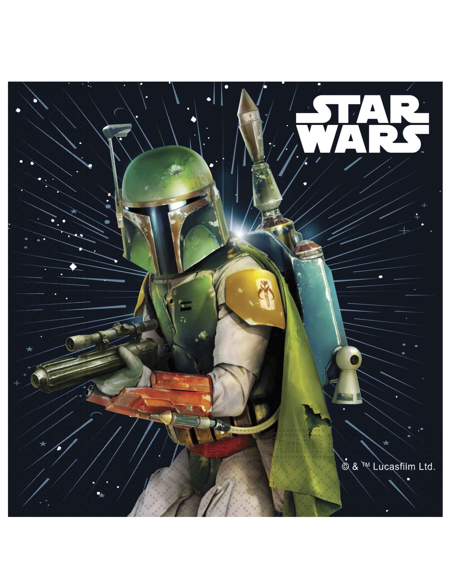 20 papírových ubrousků Star Wars Galaxy 33 x 33 cm