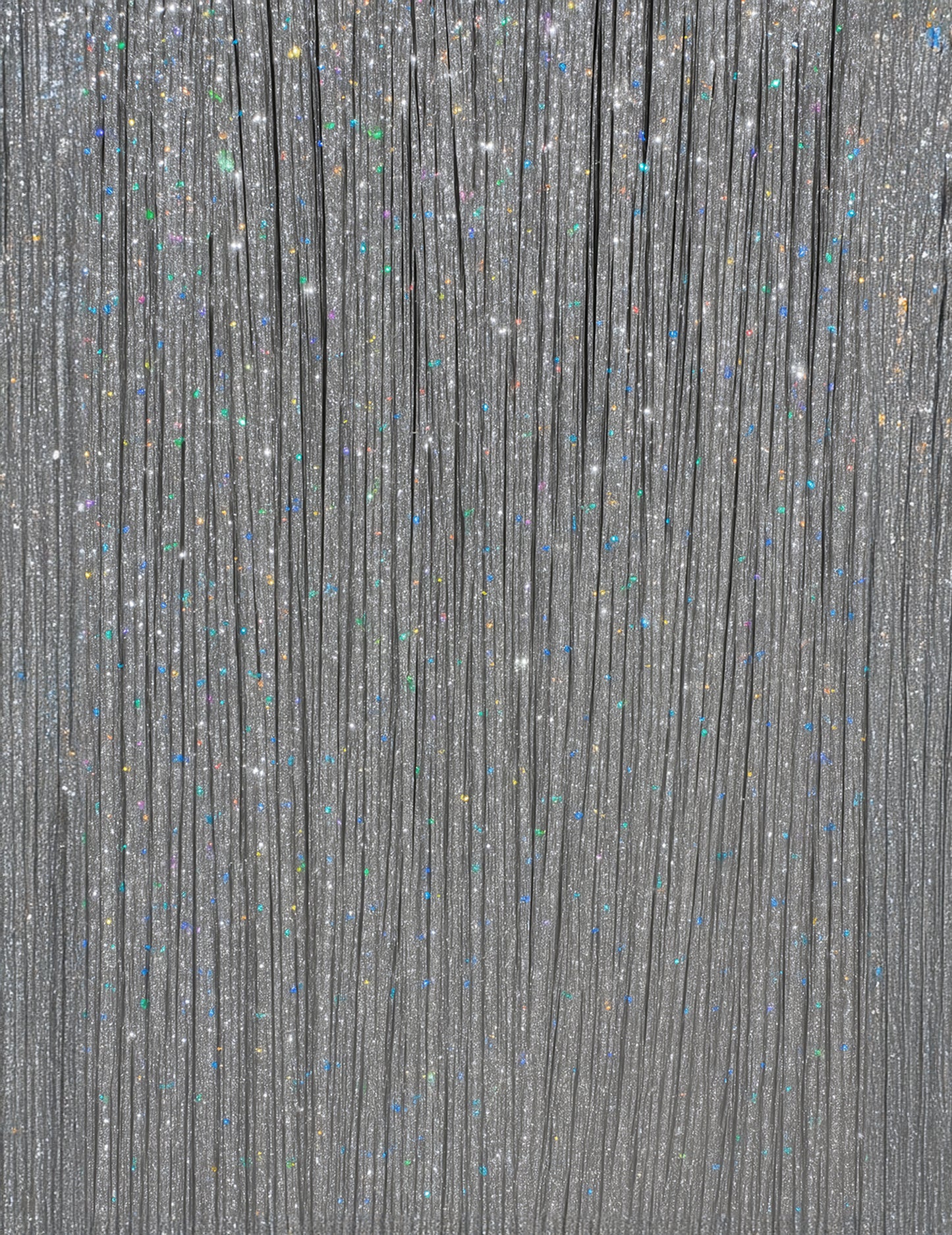 3 Mèches brillantes argentées 50 cm