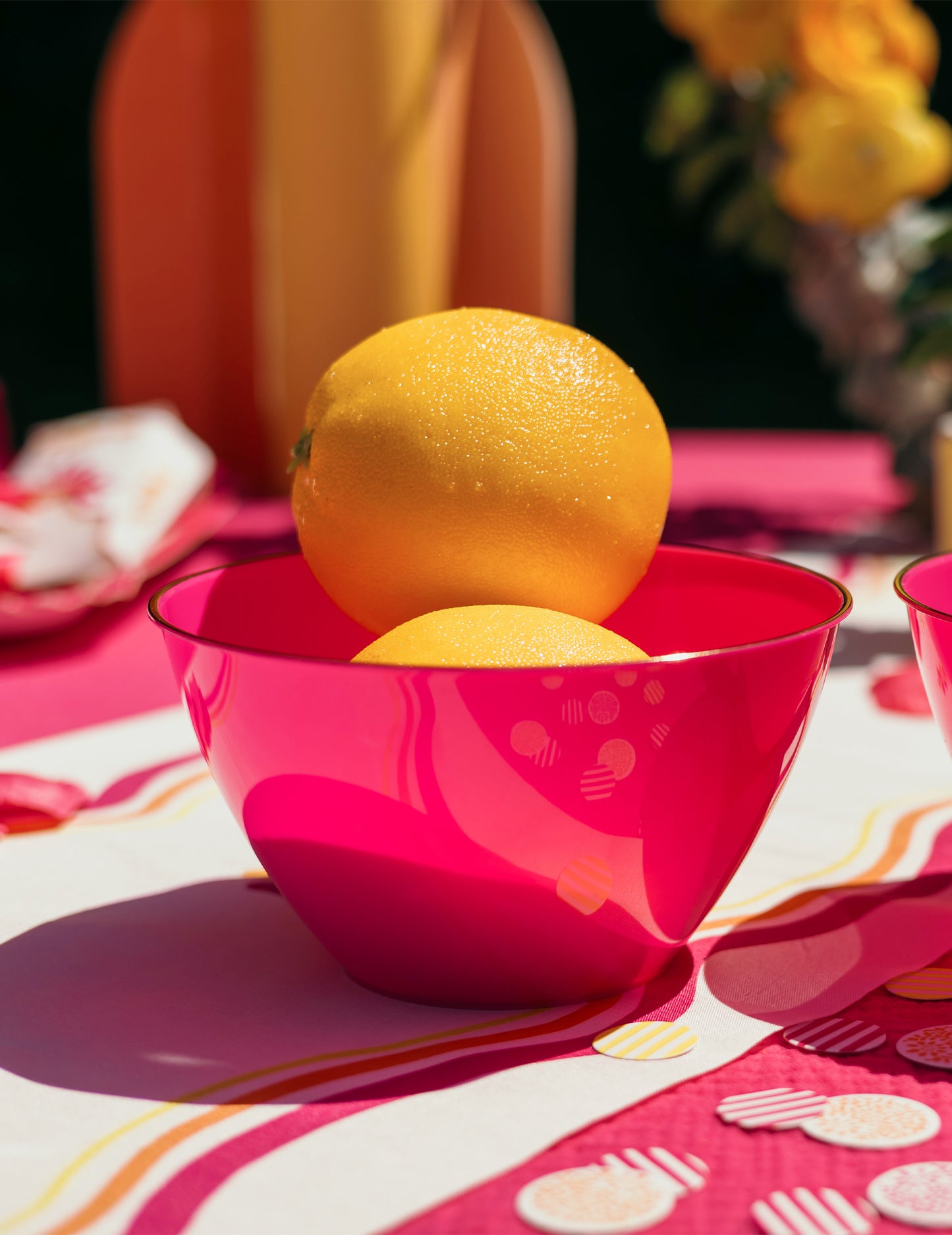 3 künstliche Orangen-Deko 8 cm