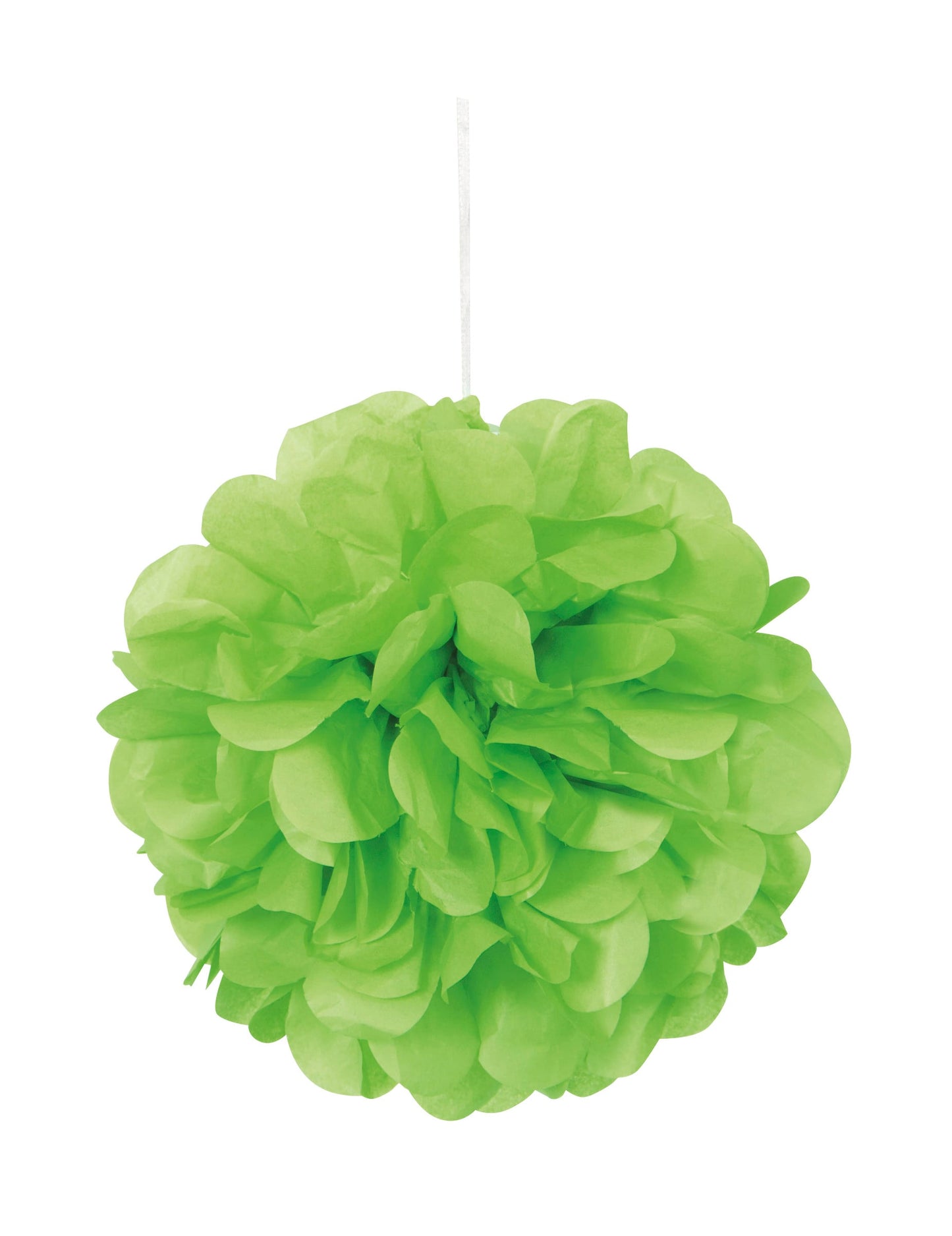Pompon à suspendre en papier pour décoration vert citron