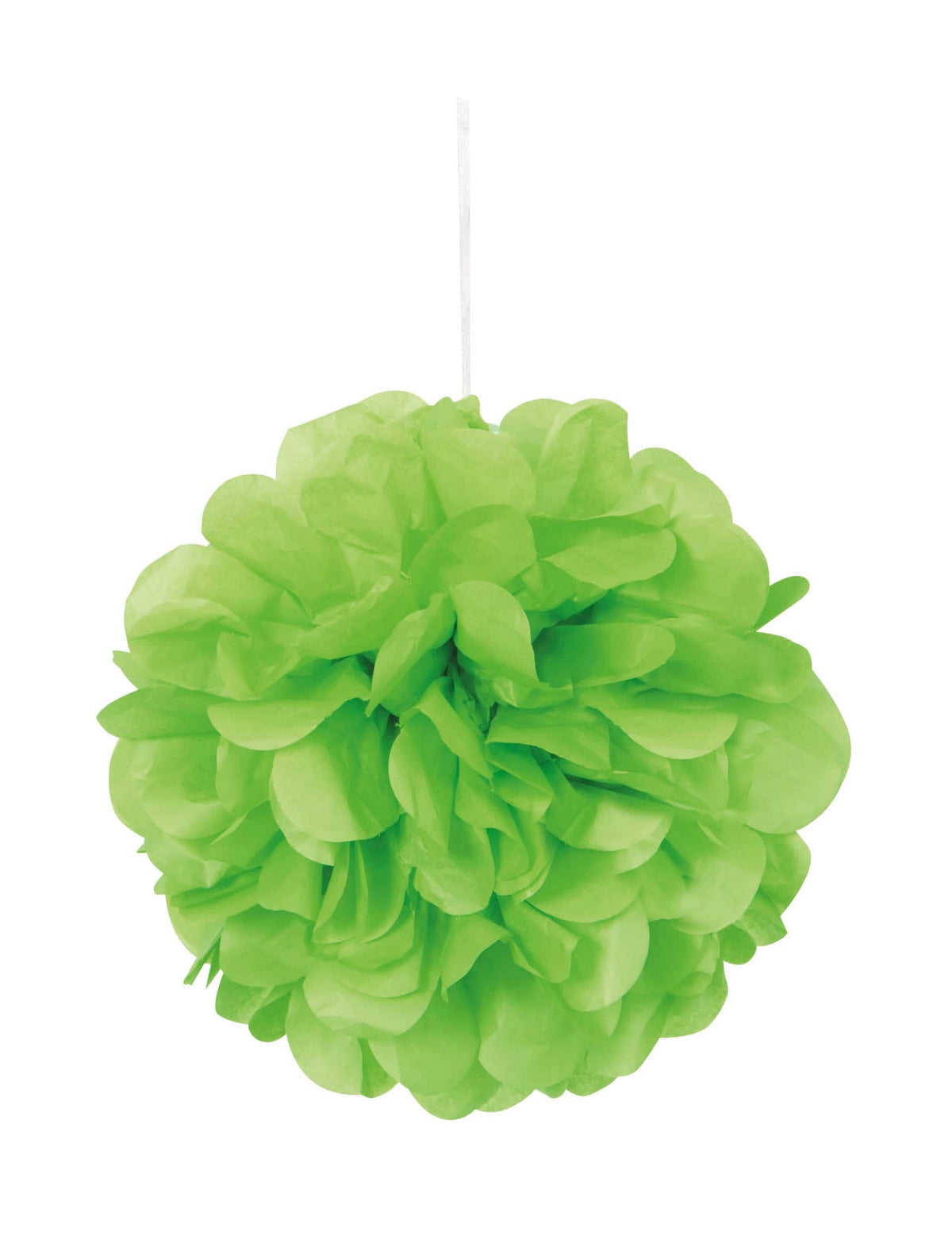 Zavěšovací papírový pompon na dekoraci v zelené citronové