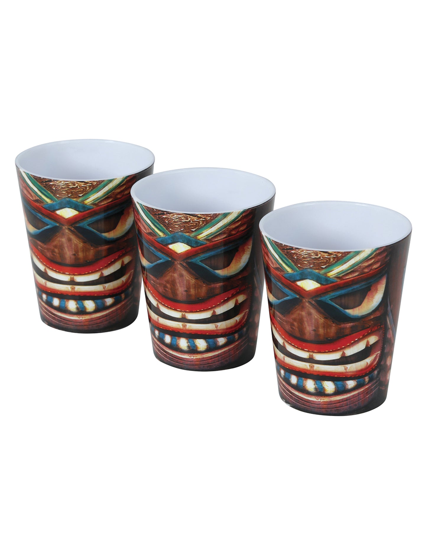 3 verres à shooter tiki Hawaï