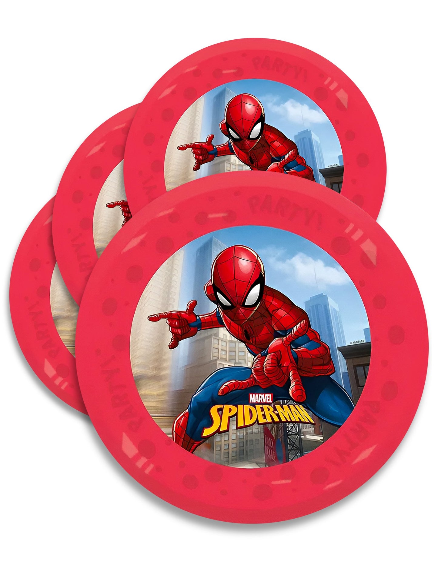 4 opakovaně použitelné talíře Spiderman 21 cm