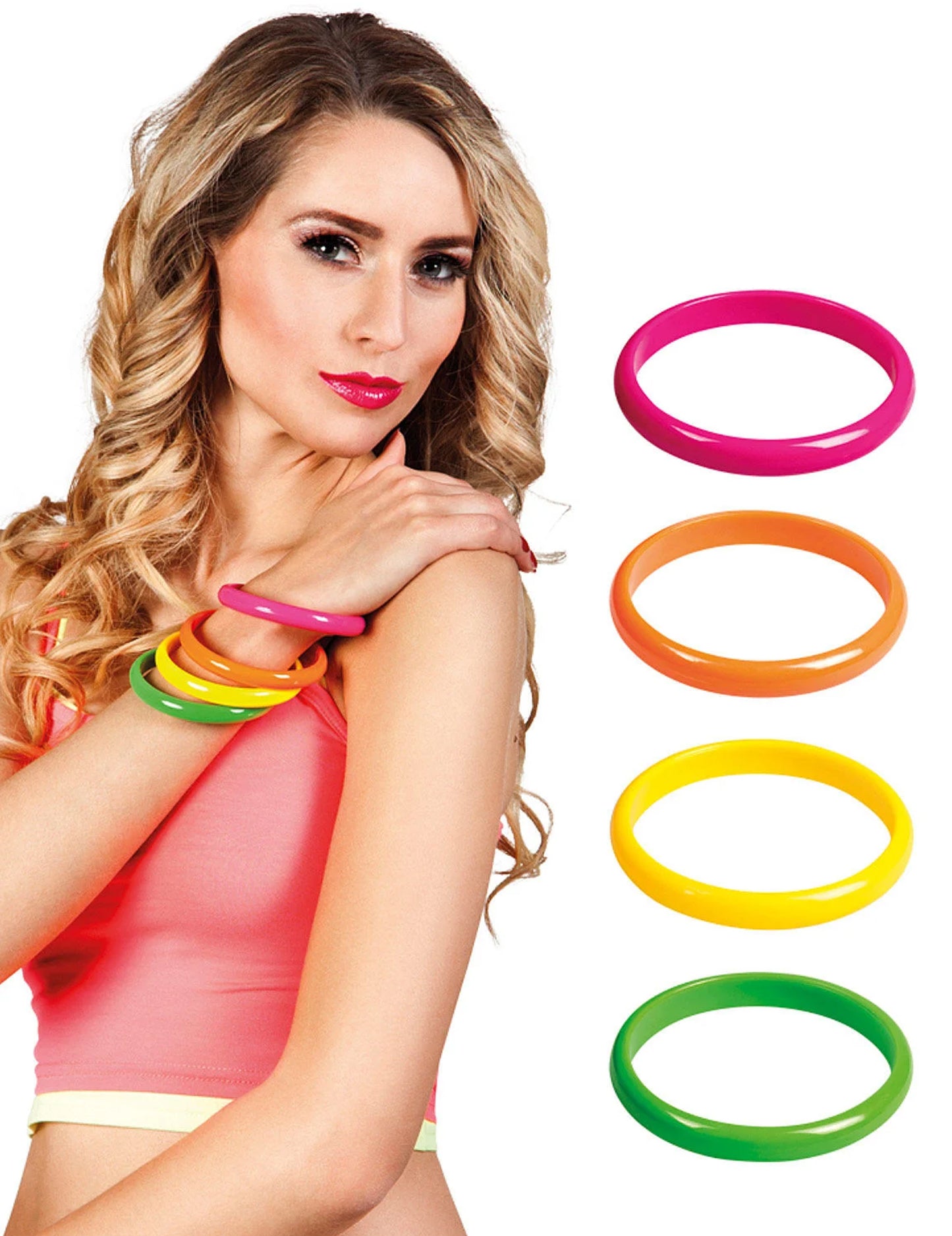 4 vícebarevné náramky z 80. let