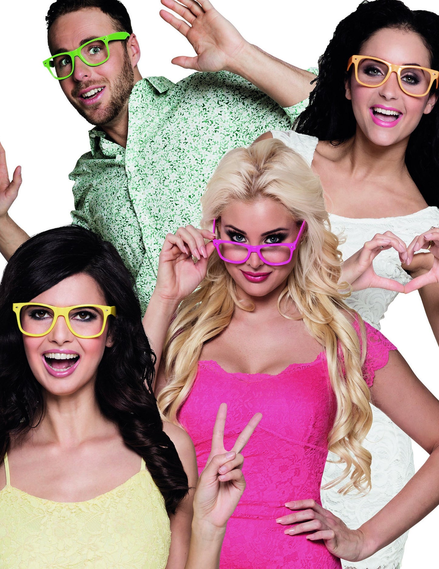 4 fluorescenční brýle pro dospělé