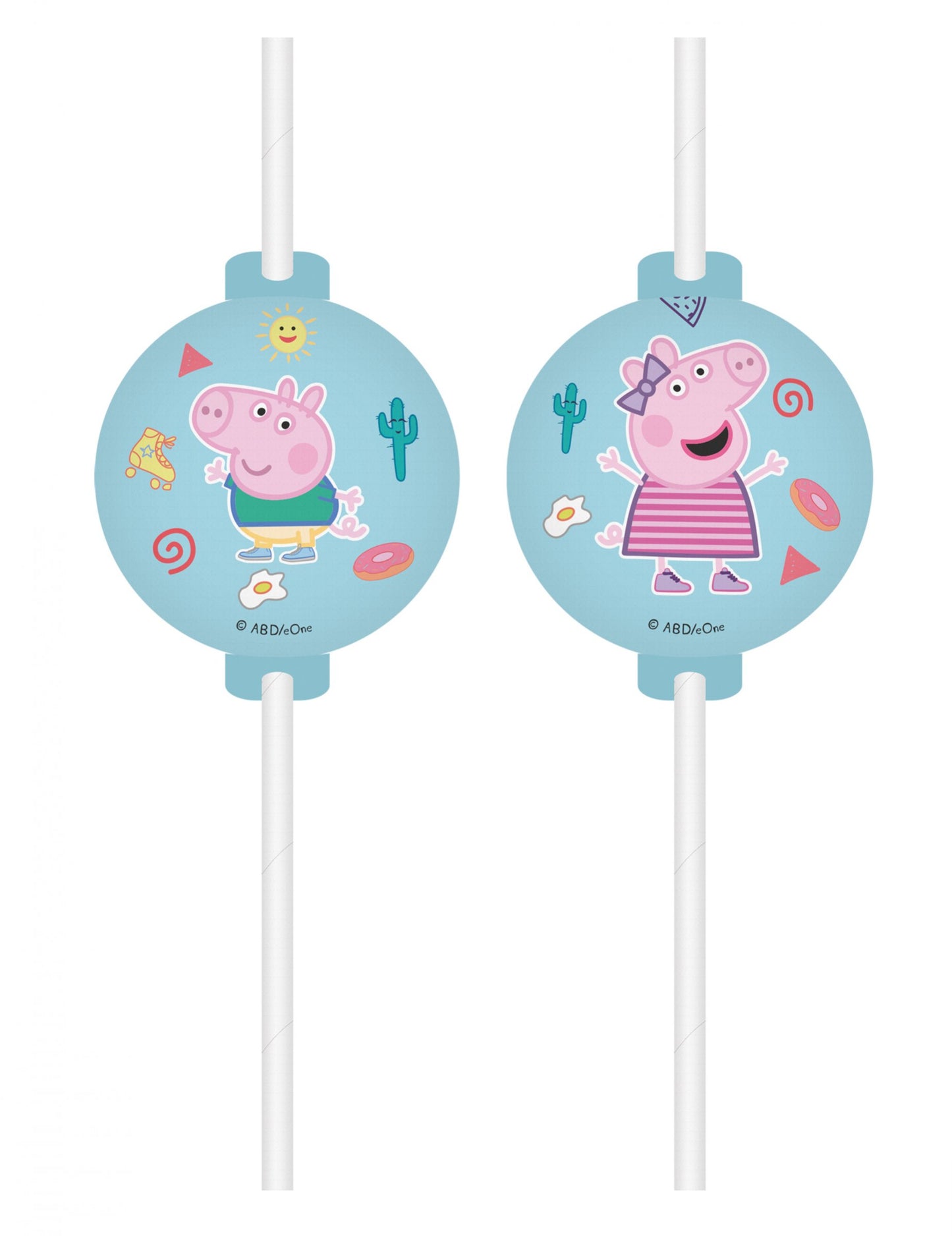 4 brčka s medailonky Prasátko Peppa