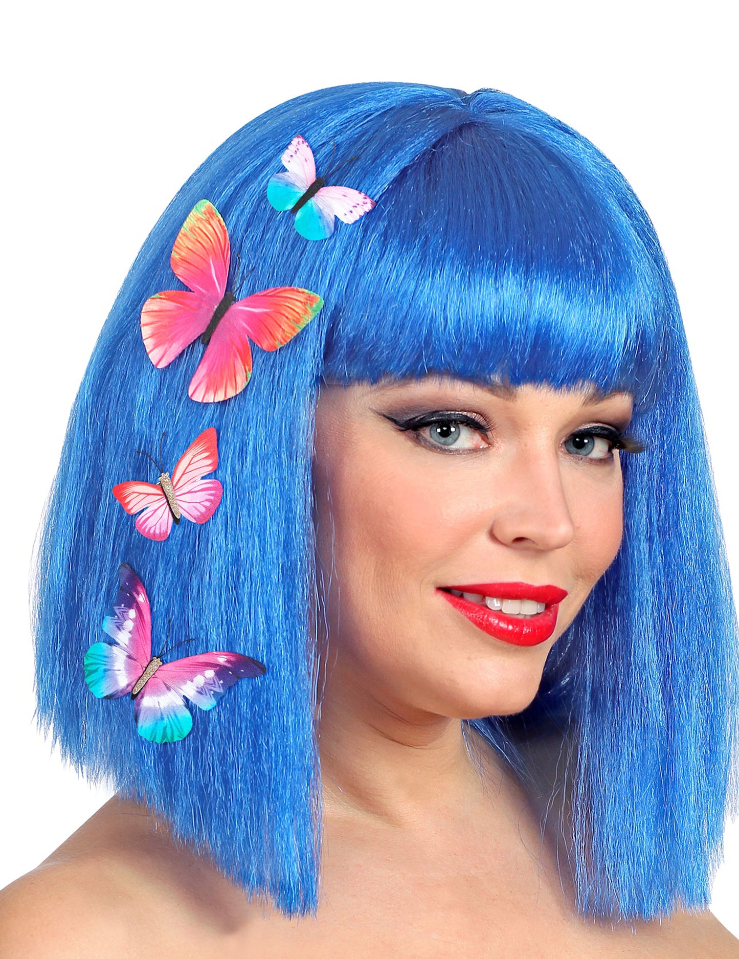 4 Pinces à cheveux papillon colorés