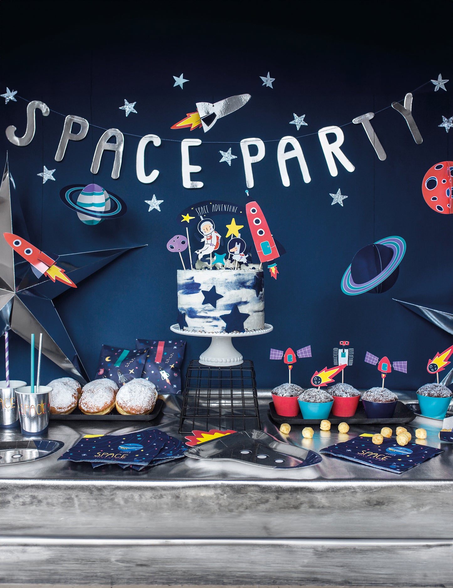 Mise en situation des suspensions en carton space adventure