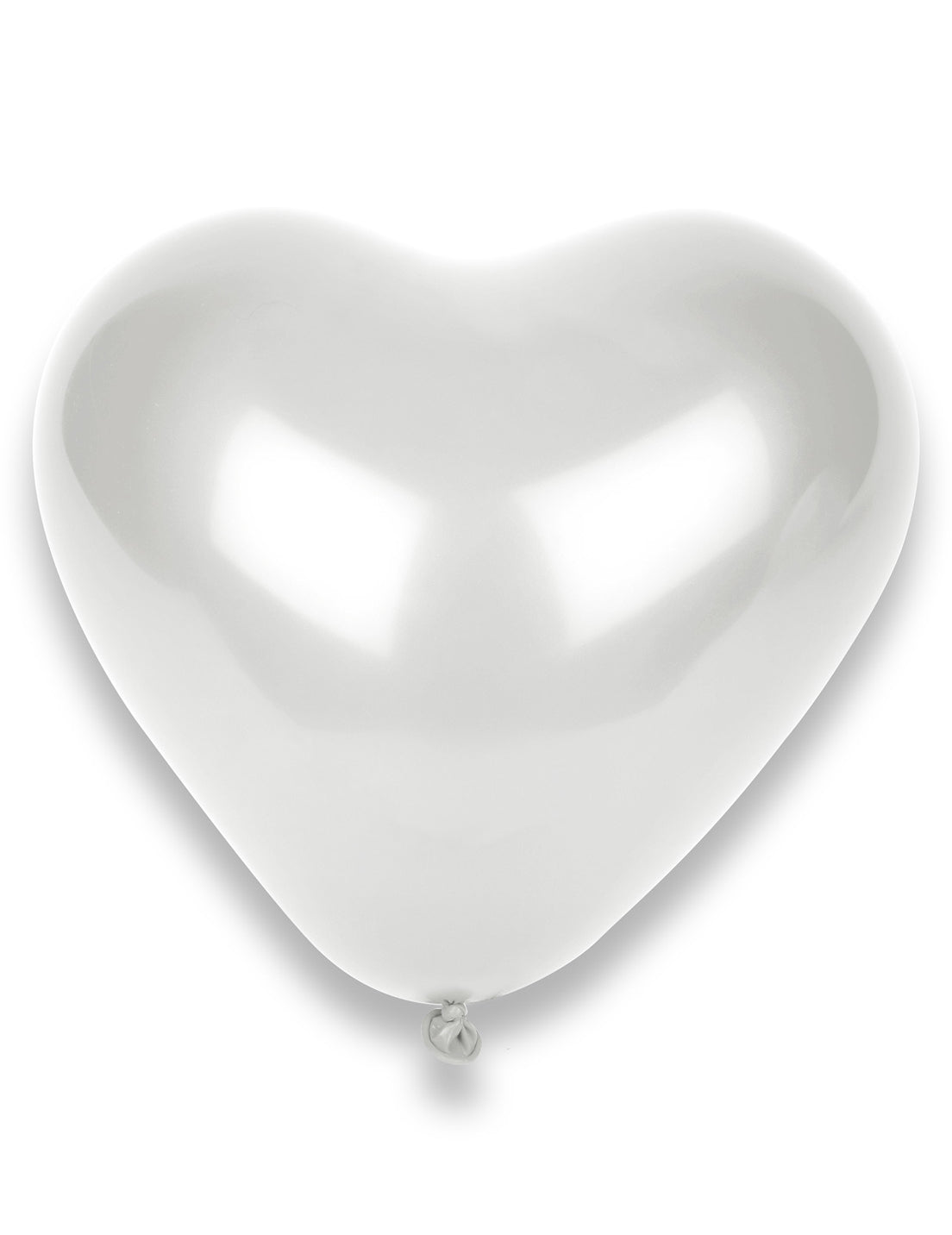 50 bílých balónků ve tvaru srdce 32 cm