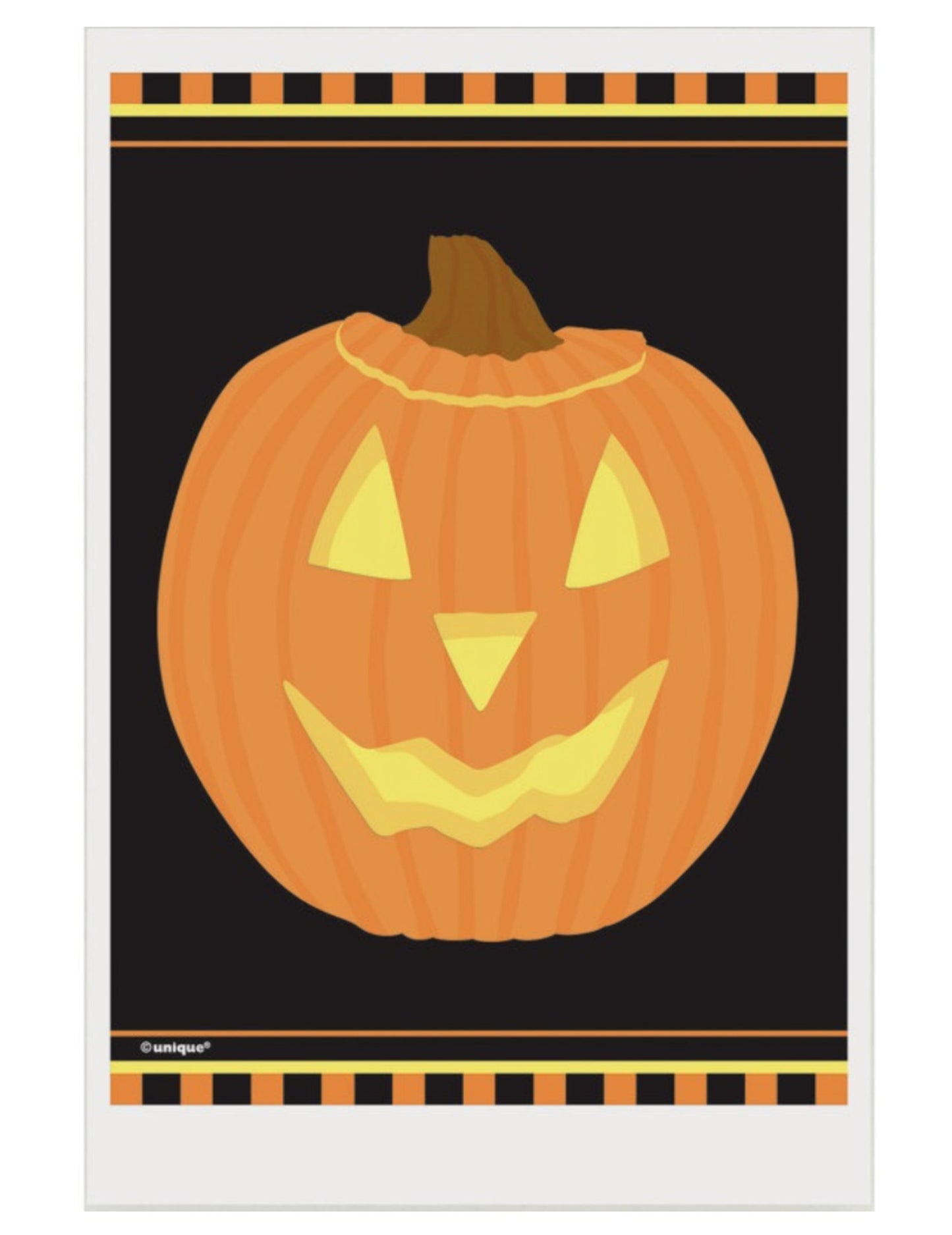 50 plastových sáčků s motivem halloweenské dýně 10 x 15 cm